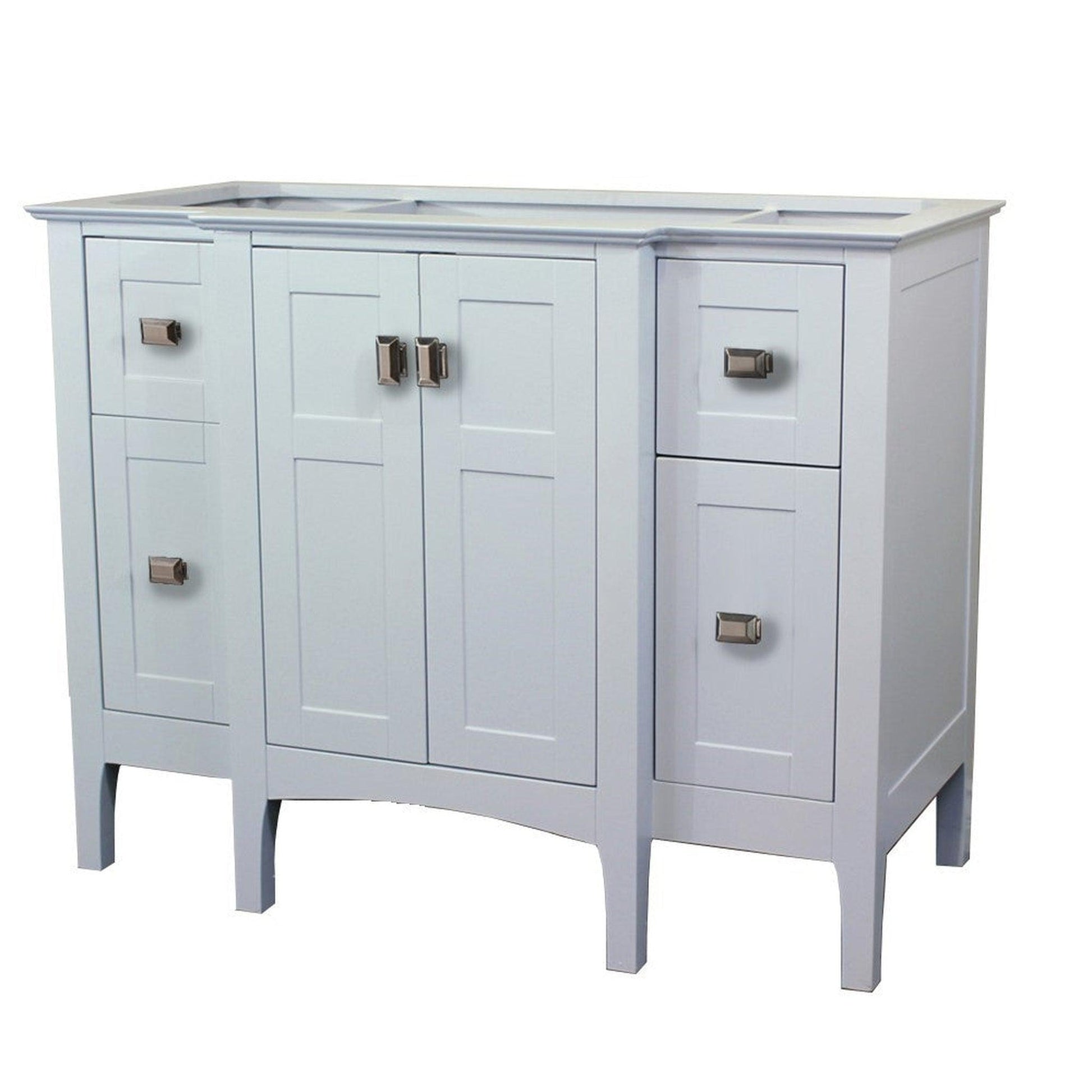 Bellaterra Home Milani 48" 2-Door 6-Drawer White Freestanding Vanity Base