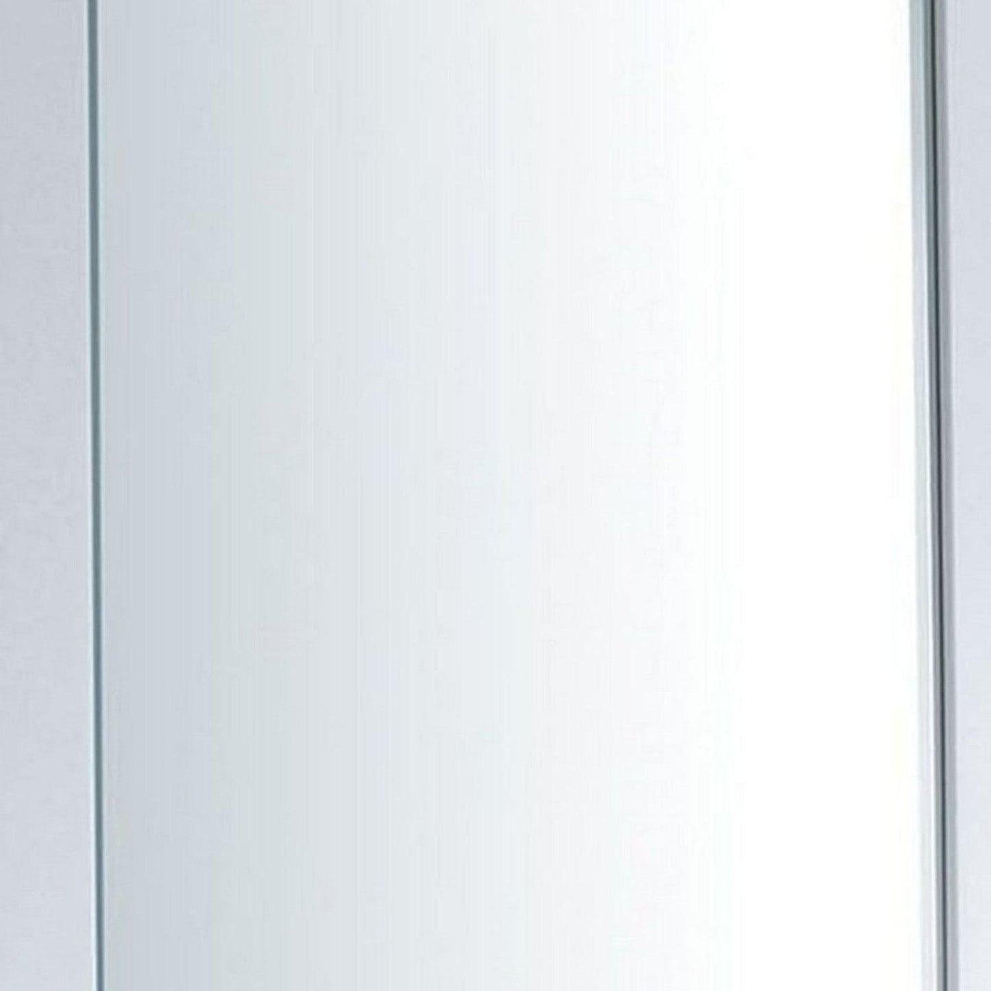 Benzara 27" White Rectangular Contemporary Wooden Frame Mirror