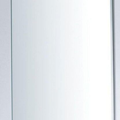 Benzara 27" White Rectangular Contemporary Wooden Frame Mirror