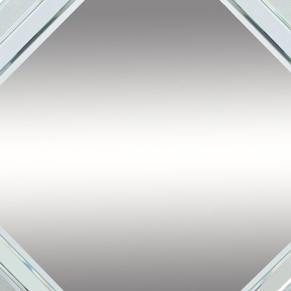 Benzara 28" Clear Octagonal Wall Mirror With Wooden Backing