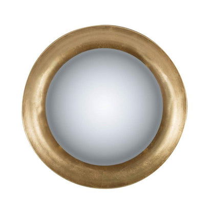 Benzara 31" Large Gold Round Modern Styled Mirror With Lustrous Frame and LEDs