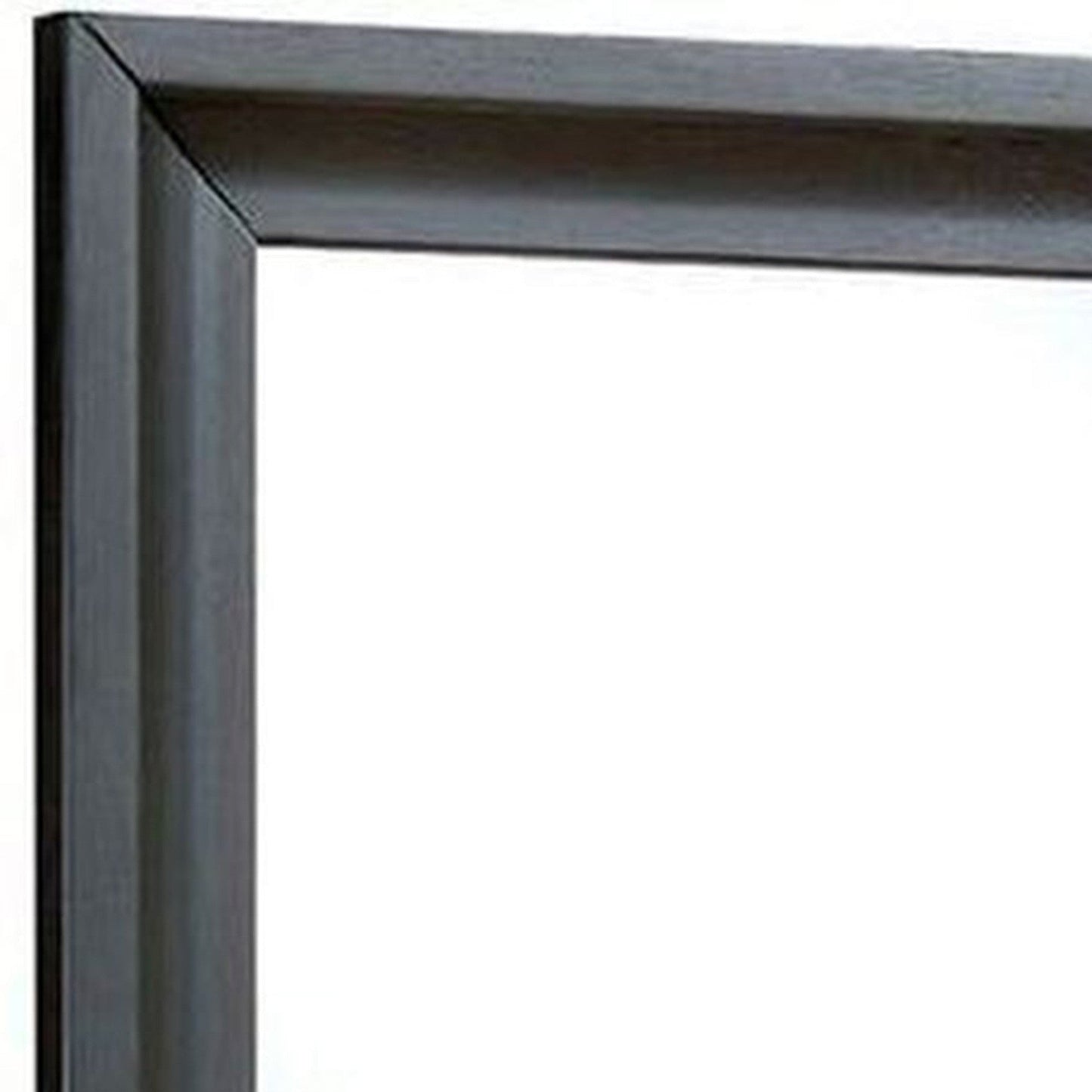 Benzara 32" Antique Gray Transitional Style Wooden Frame Mirror