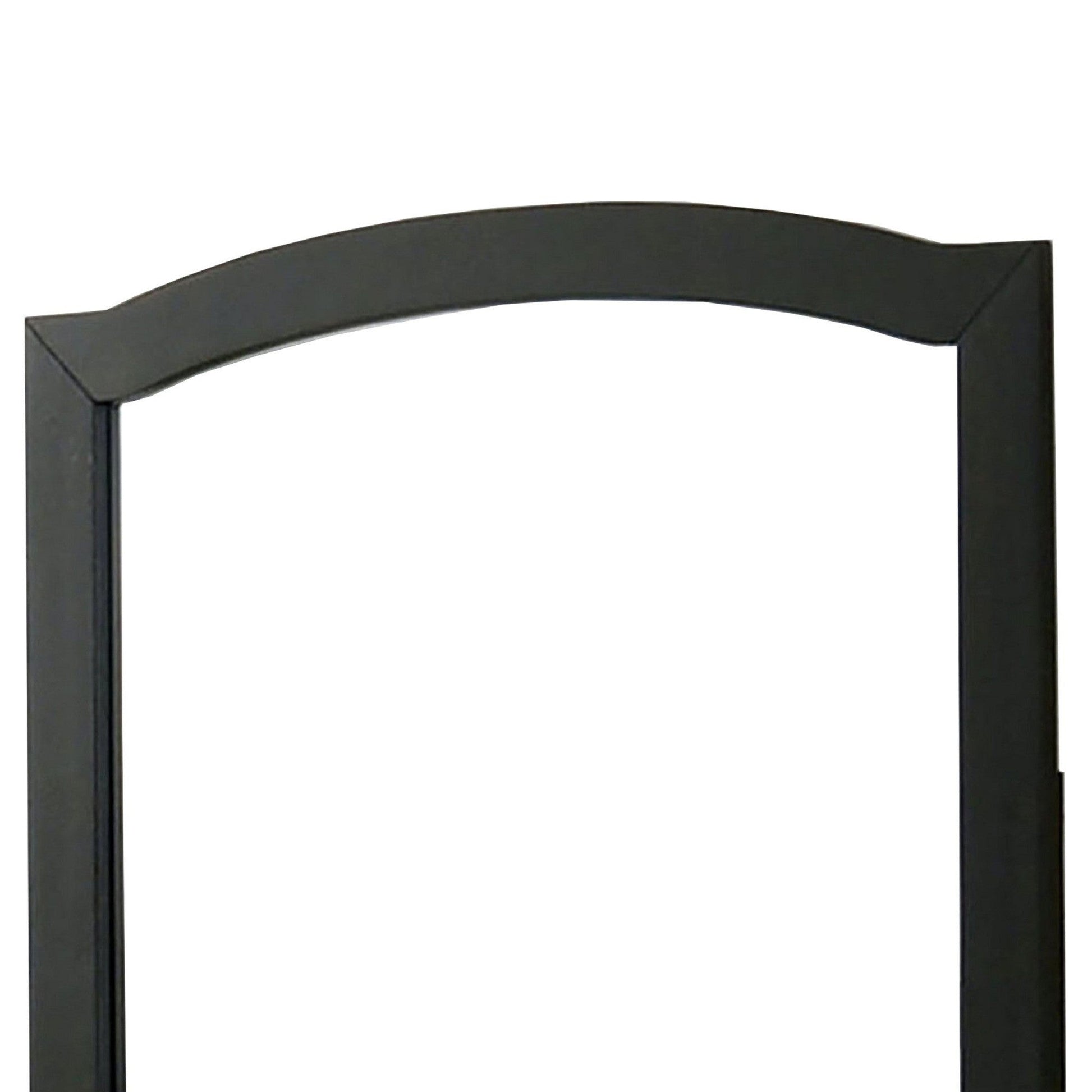 Benzara 35" Black Transitional Style Wooden Frame Square Mirror