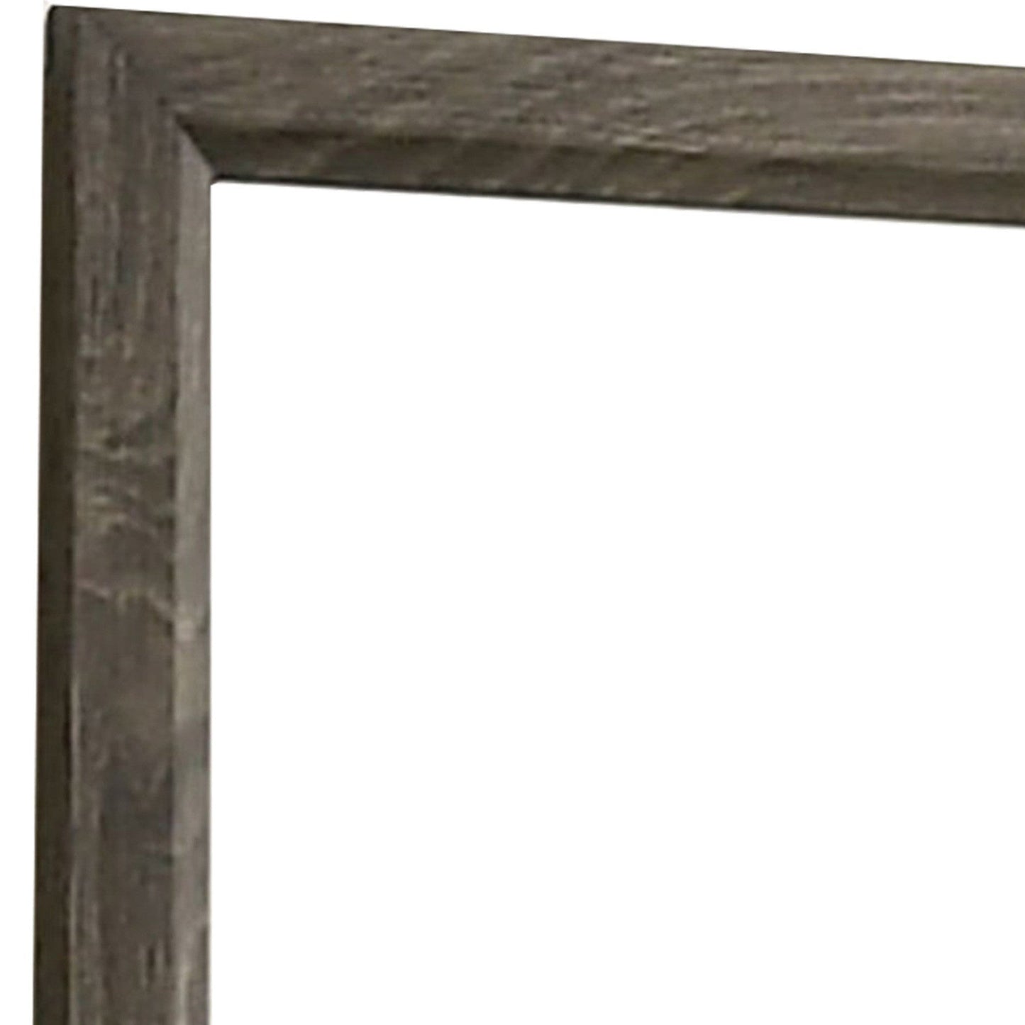Benzara 35" Gray Transitional Style Wooden Frame Mirror