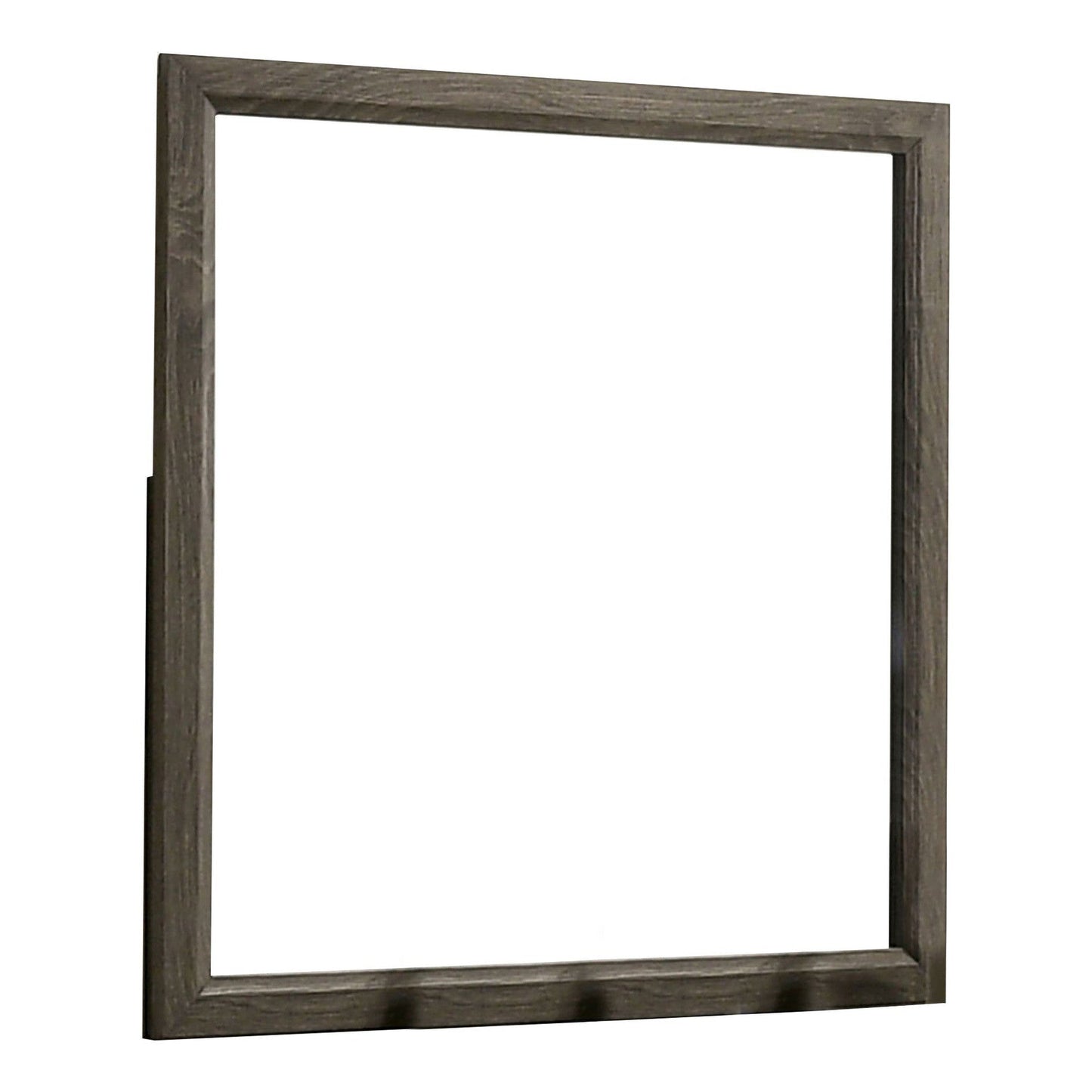 Benzara 35" Gray Transitional Style Wooden Frame Mirror