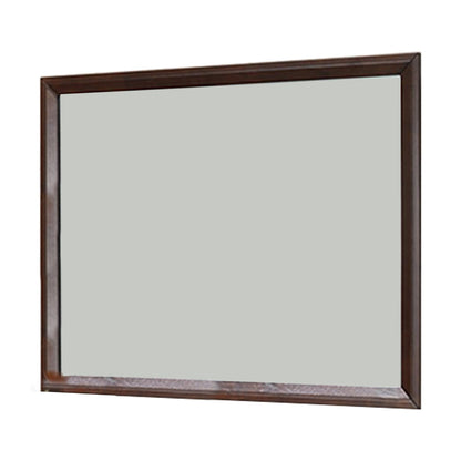 Benzara 35" Rectangular Brown Wooden Framed Mirror