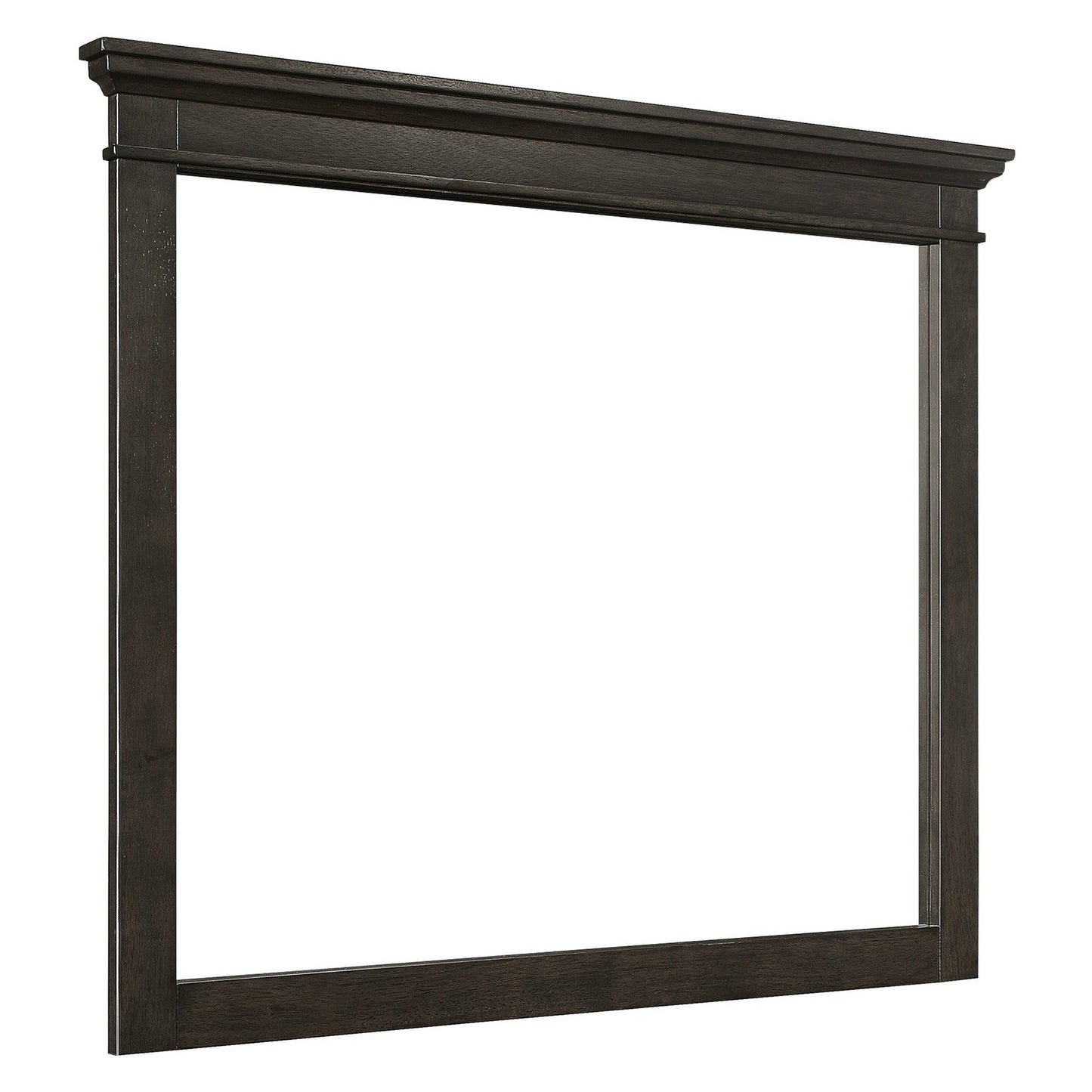 Benzara 35" x 42" Charcoal Gray Rectangular Molded Wood Frame Dresser Mirror