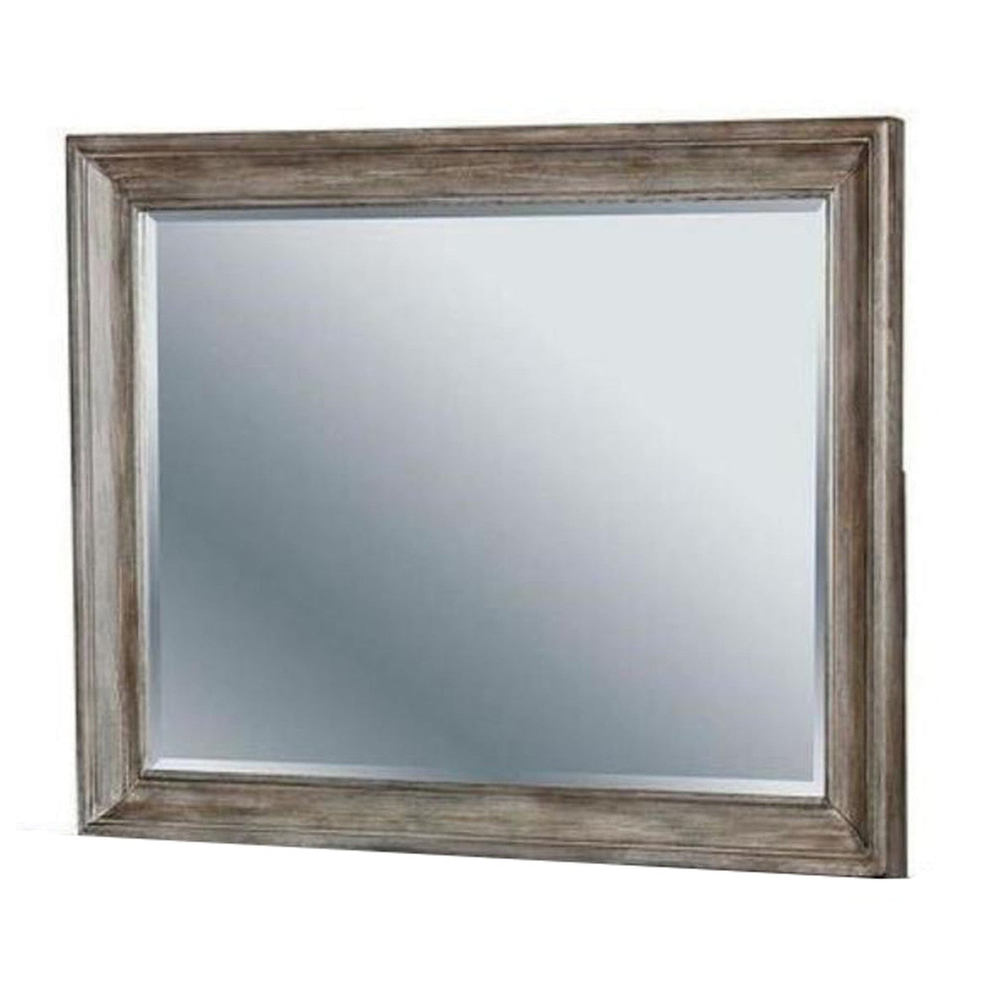 Benzara 36" Brown Rectangular Mirror With Wooden Frame