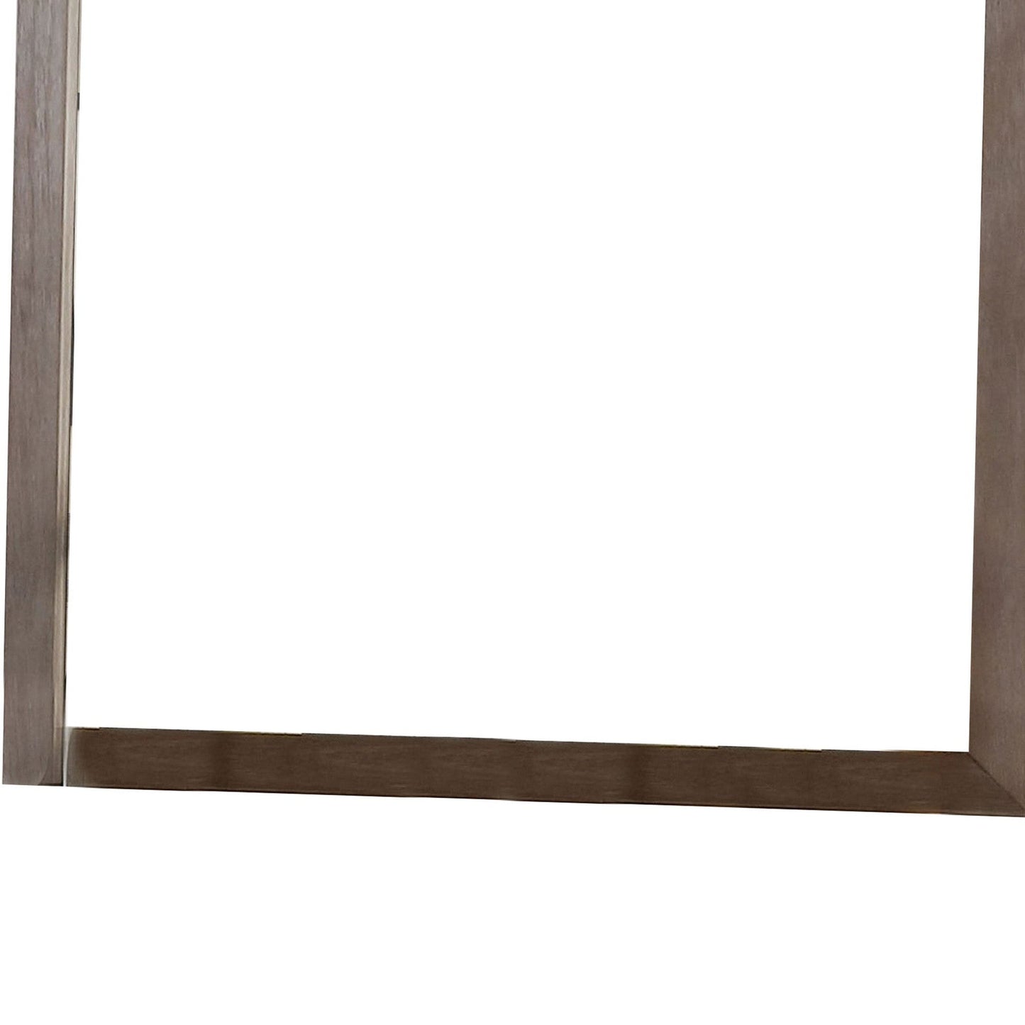 Benzara 36" Brown Rectangular Wooden Framed Mirror