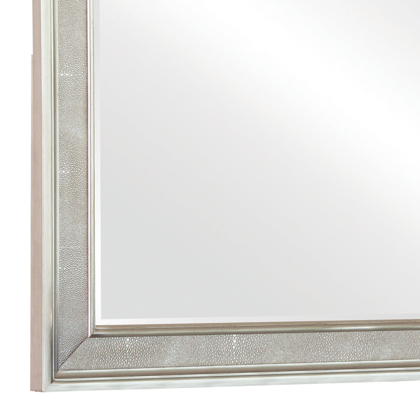Benzara 36" Silver Wooden Framed Arched Vanity Mirror