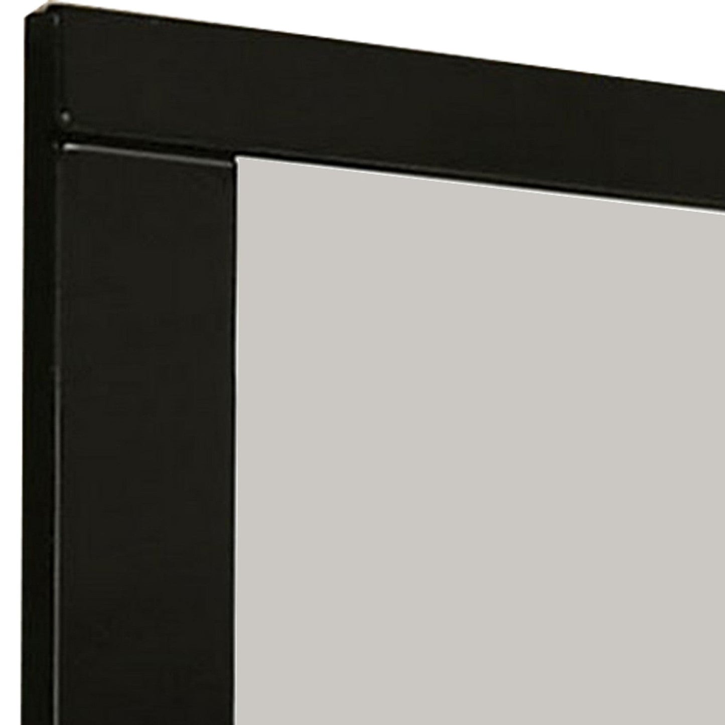 Benzara 37" Black Rectangular Wooden Framed Mirror