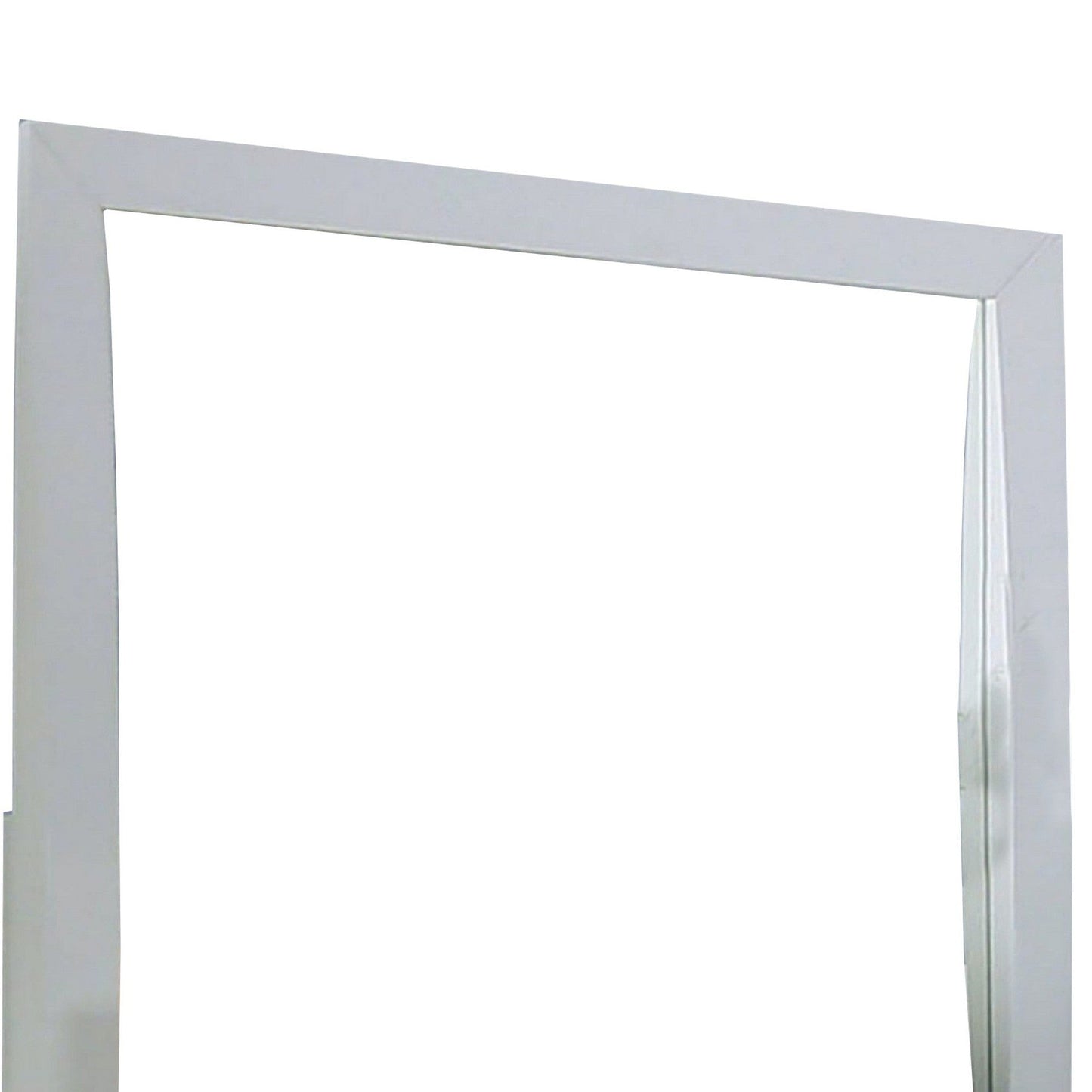 Benzara 37" White Transitional Style Wooden Frame Mirror