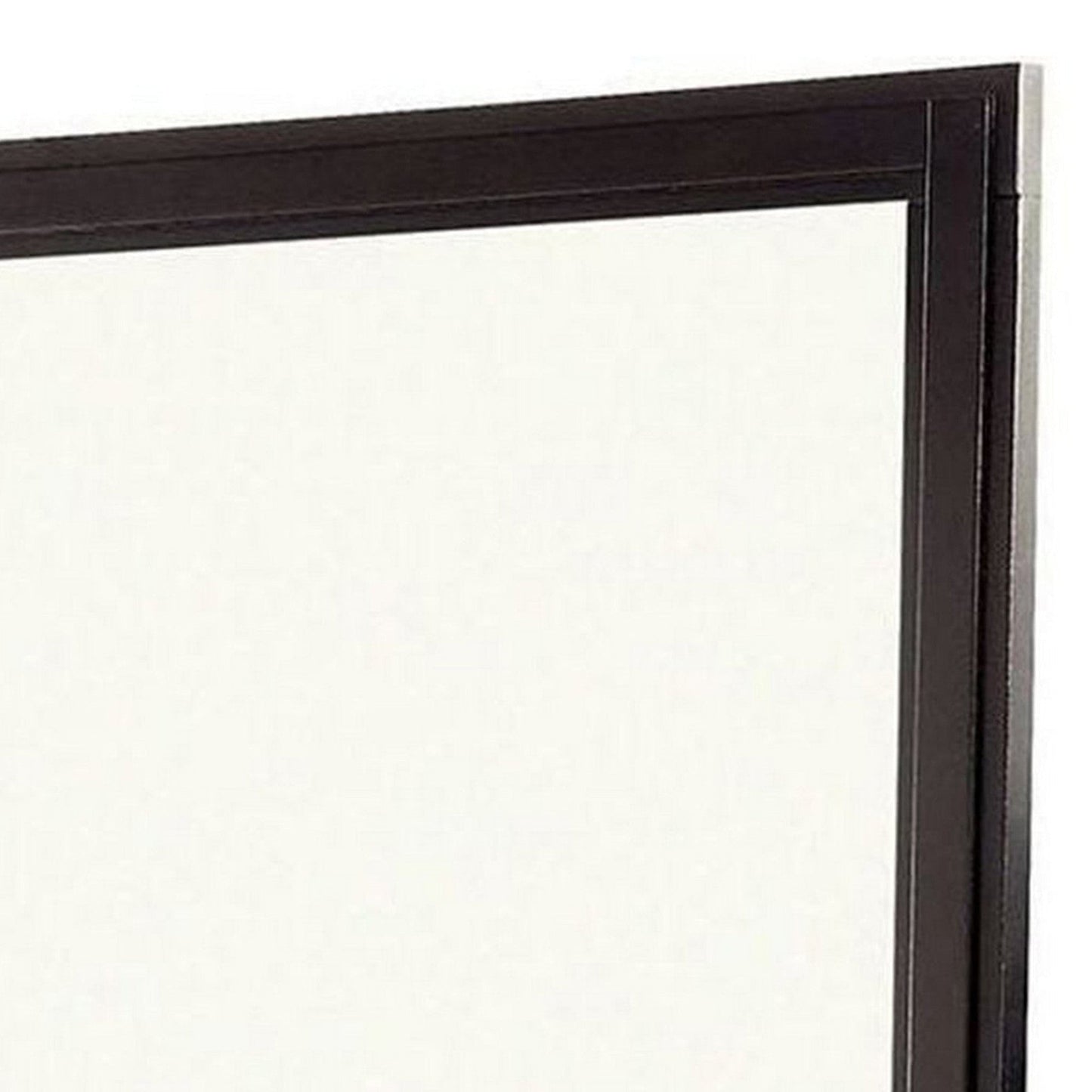 Benzara 38" Espresso Transitional Style Square Wooden Frame Mirror