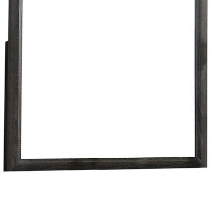 Benzara 39" Gray Contemporary Wooden Frame Mirror