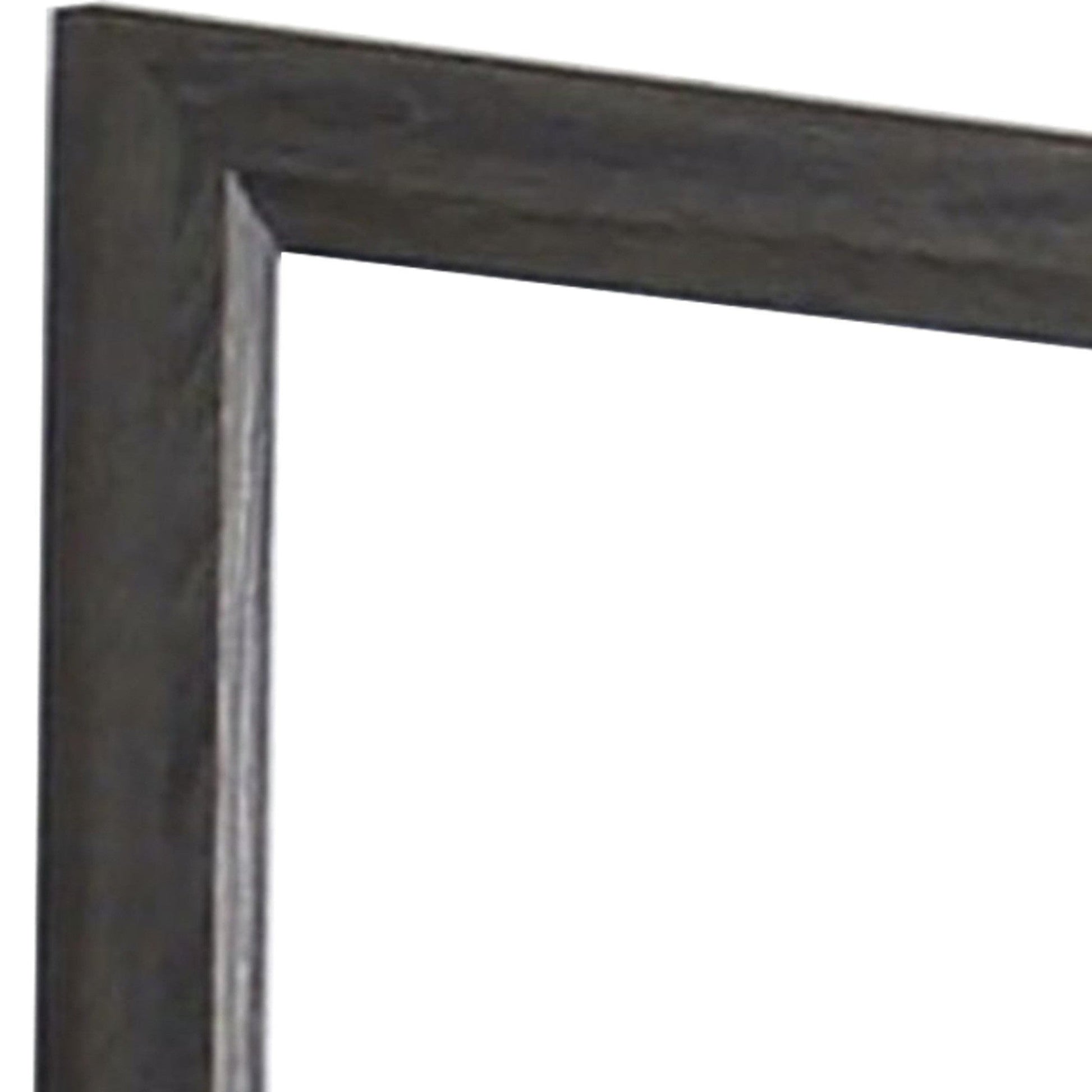 Benzara 39" Gray Contemporary Wooden Frame Mirror