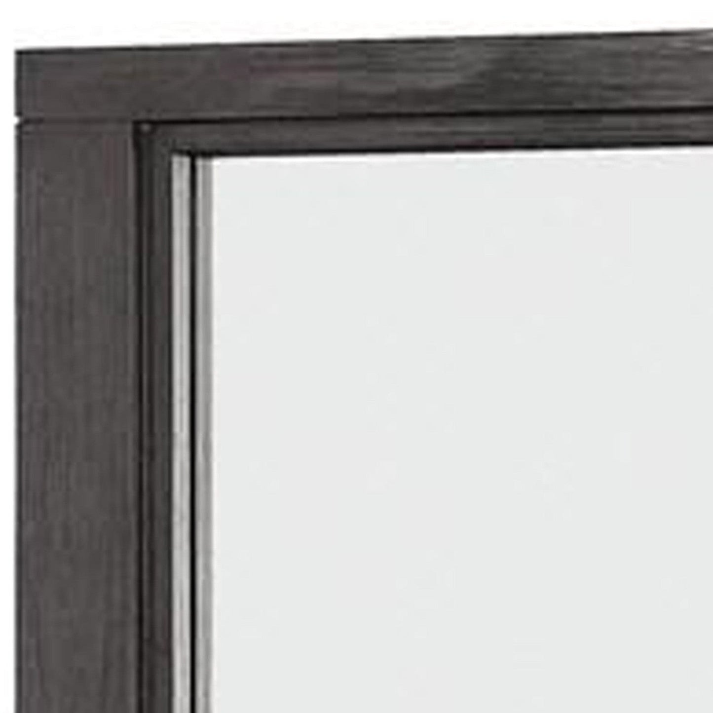 Benzara 40" Dark Gray Transitional Style Wooden Frame Mirror