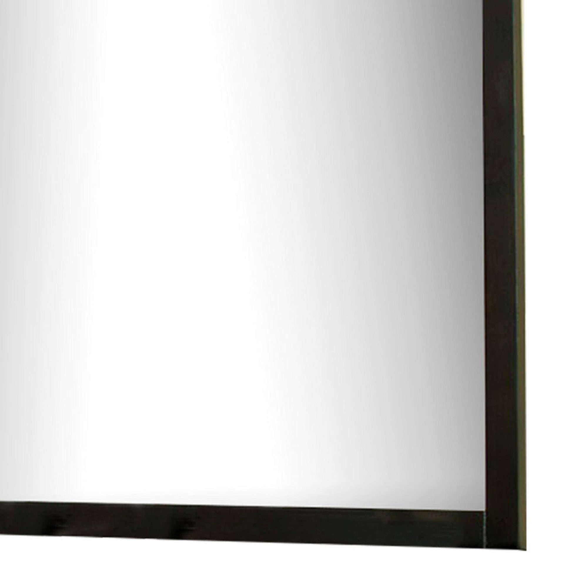 Benzara 40" Espresso Brown Square Wooden Framed Wall Mirror