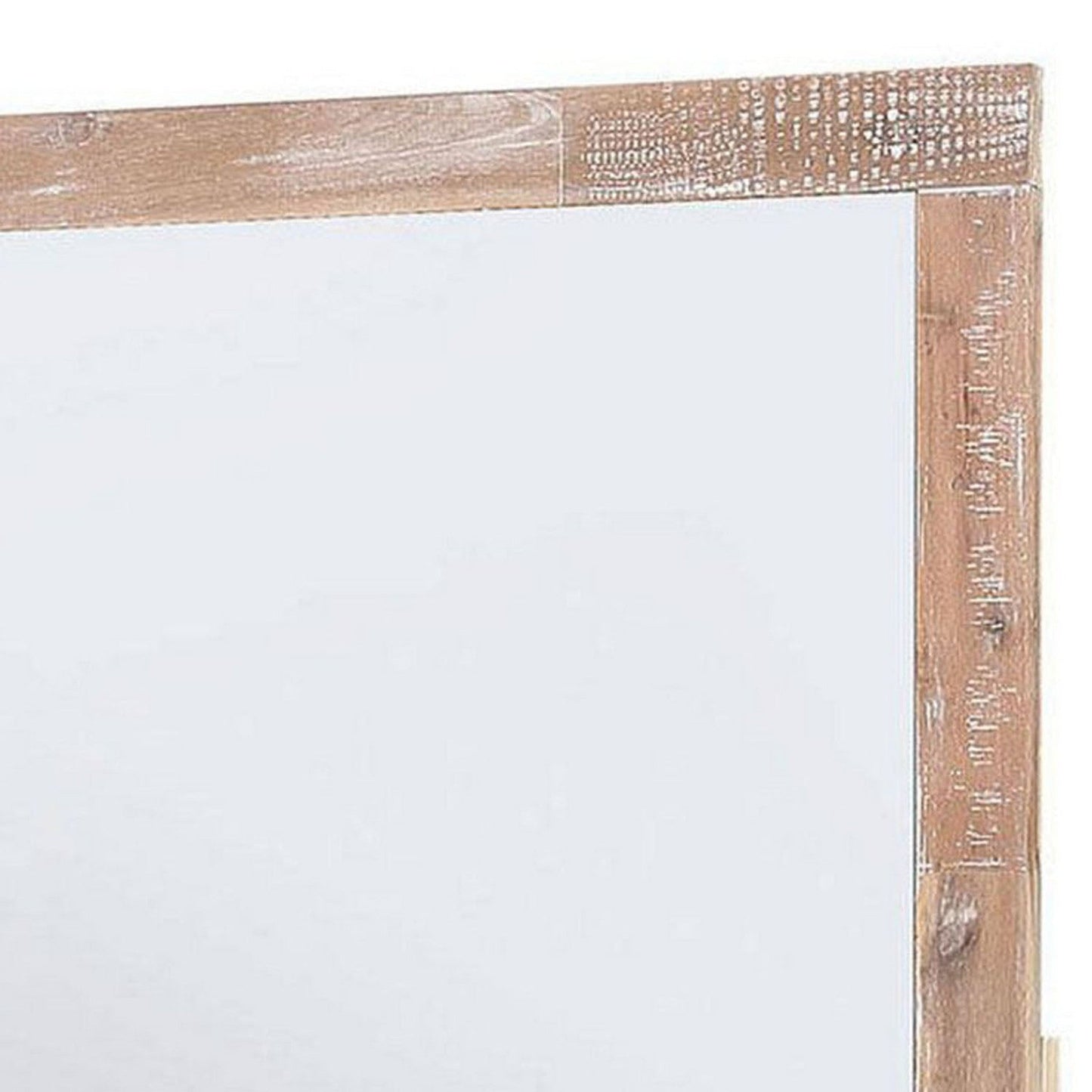 Benzara 40" Gray Rustic Style Wooden Frame Square Mirror