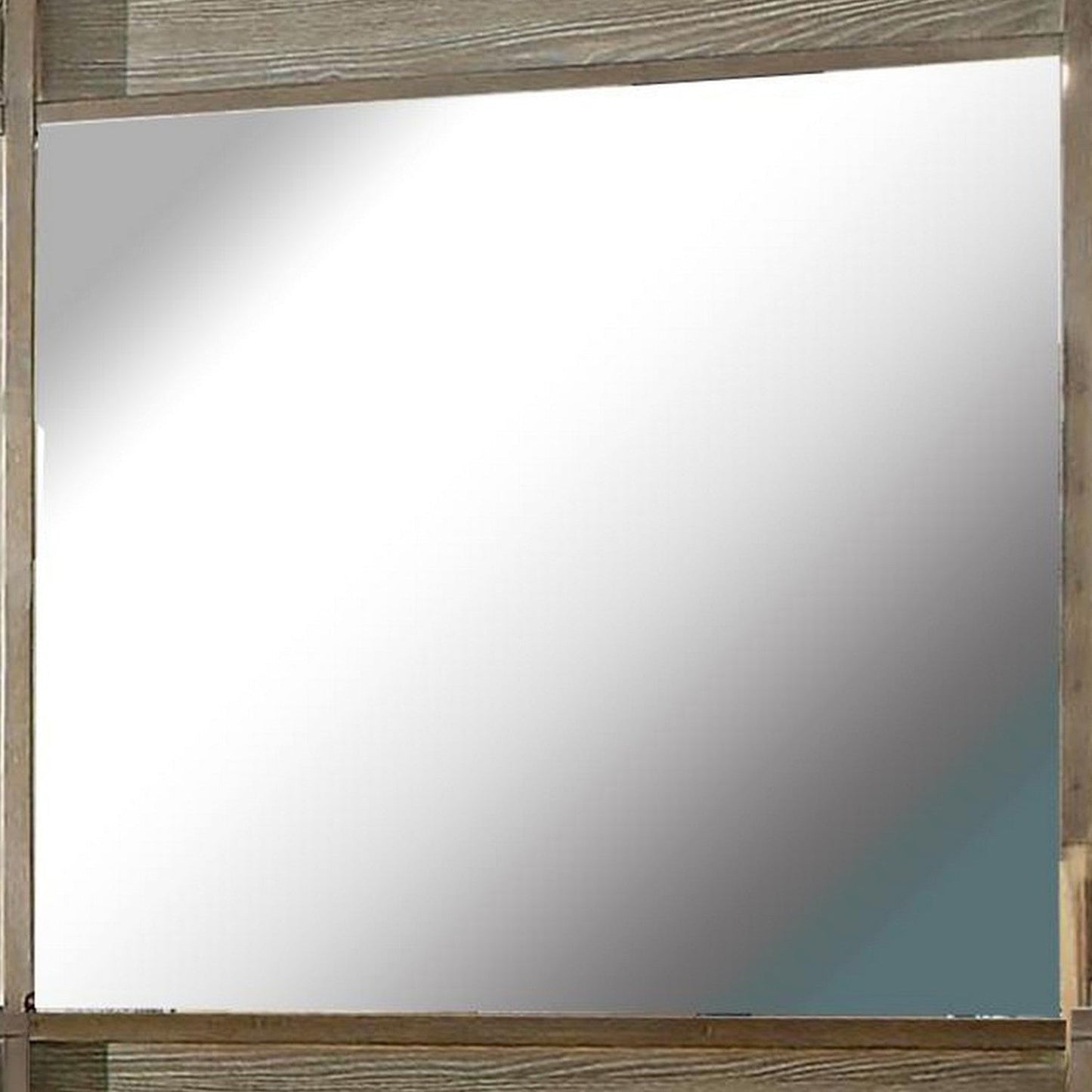 Benzara 44" Brown Rectangular Mirror With Carved Corners