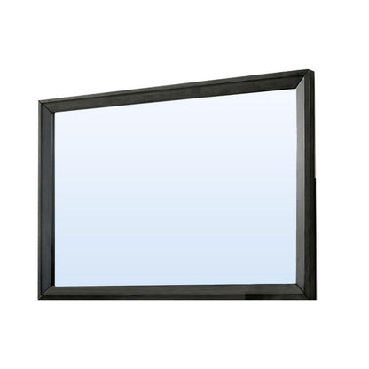 Benzara 45" Gray Rectangular Contemporary Wooden Frame Mirror