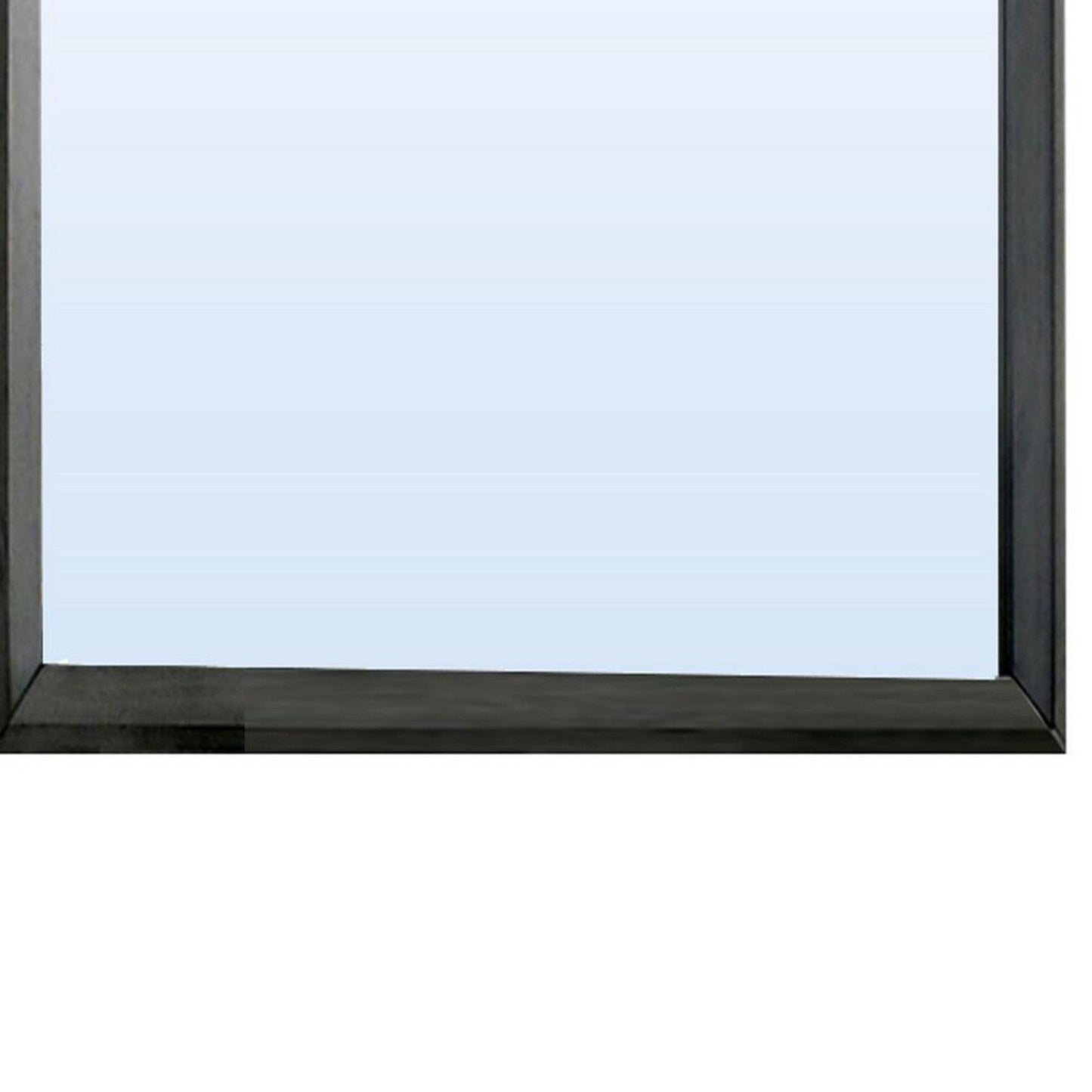 Benzara 45" Gray Rectangular Contemporary Wooden Frame Mirror