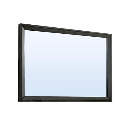 Benzara 45" Gray Rectangular Contemporary Wooden Frame Mirror