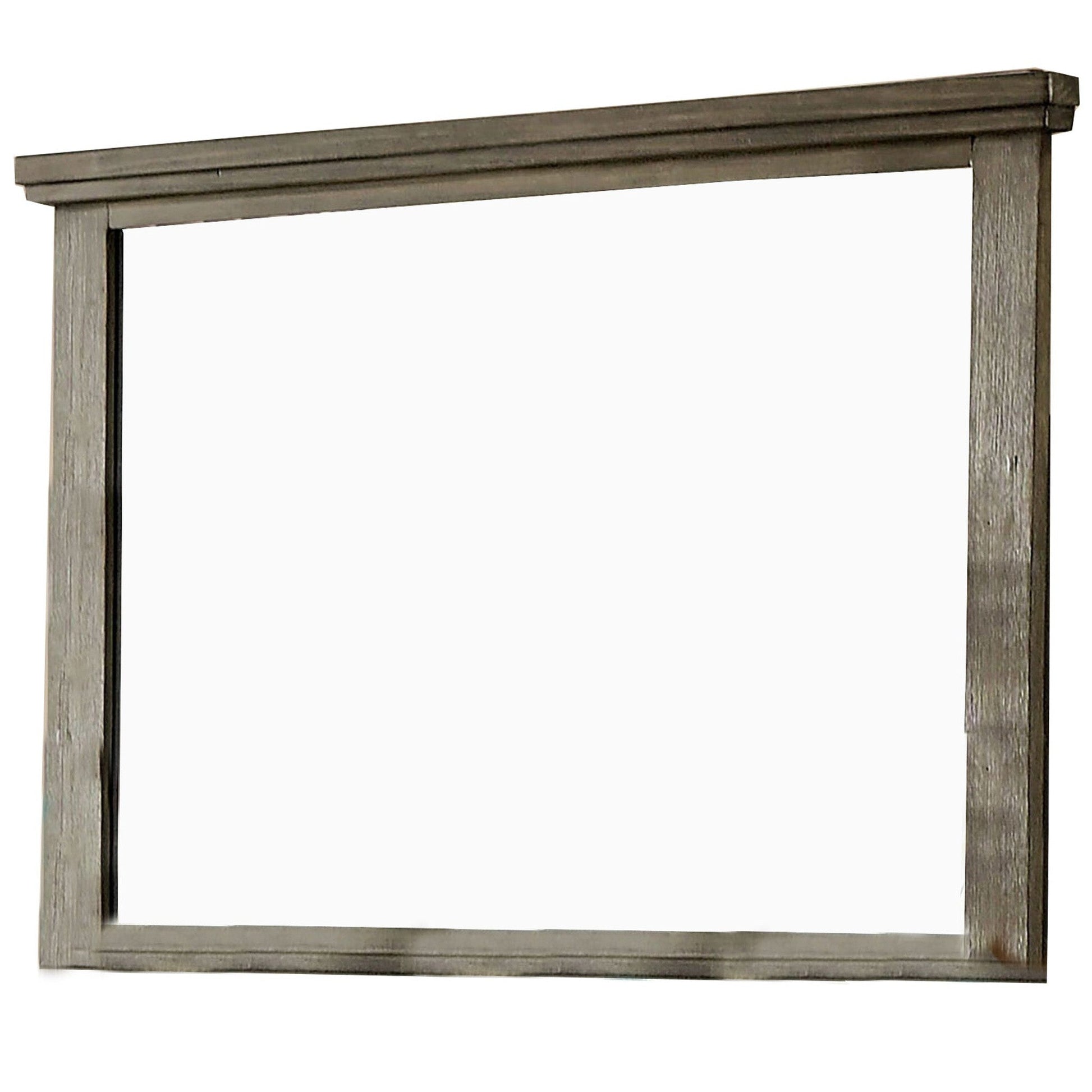 Benzara 45" Gray Transitional Style Wooden Frame Mirror