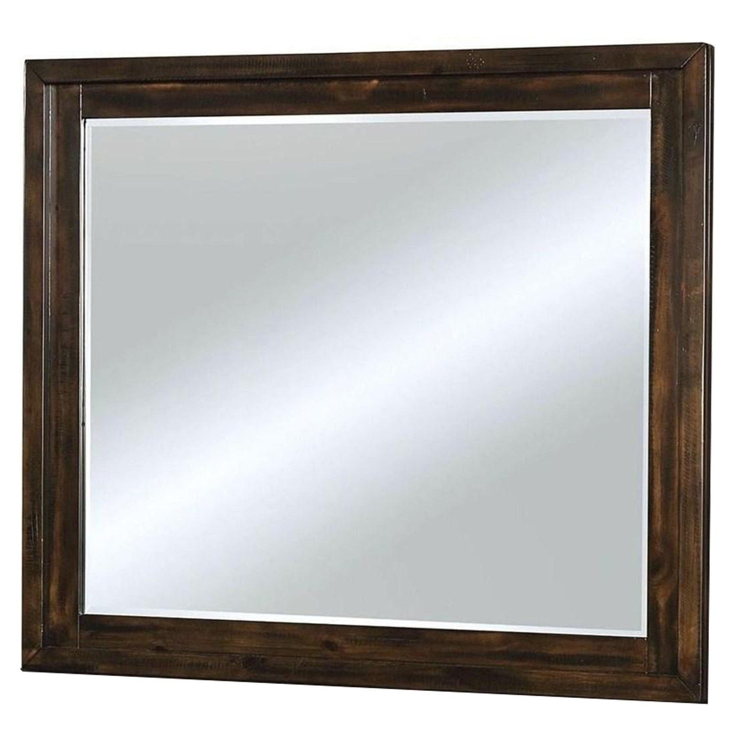 Benzara 46" Dark Brown Transitional Style Wooden Frame Mirror