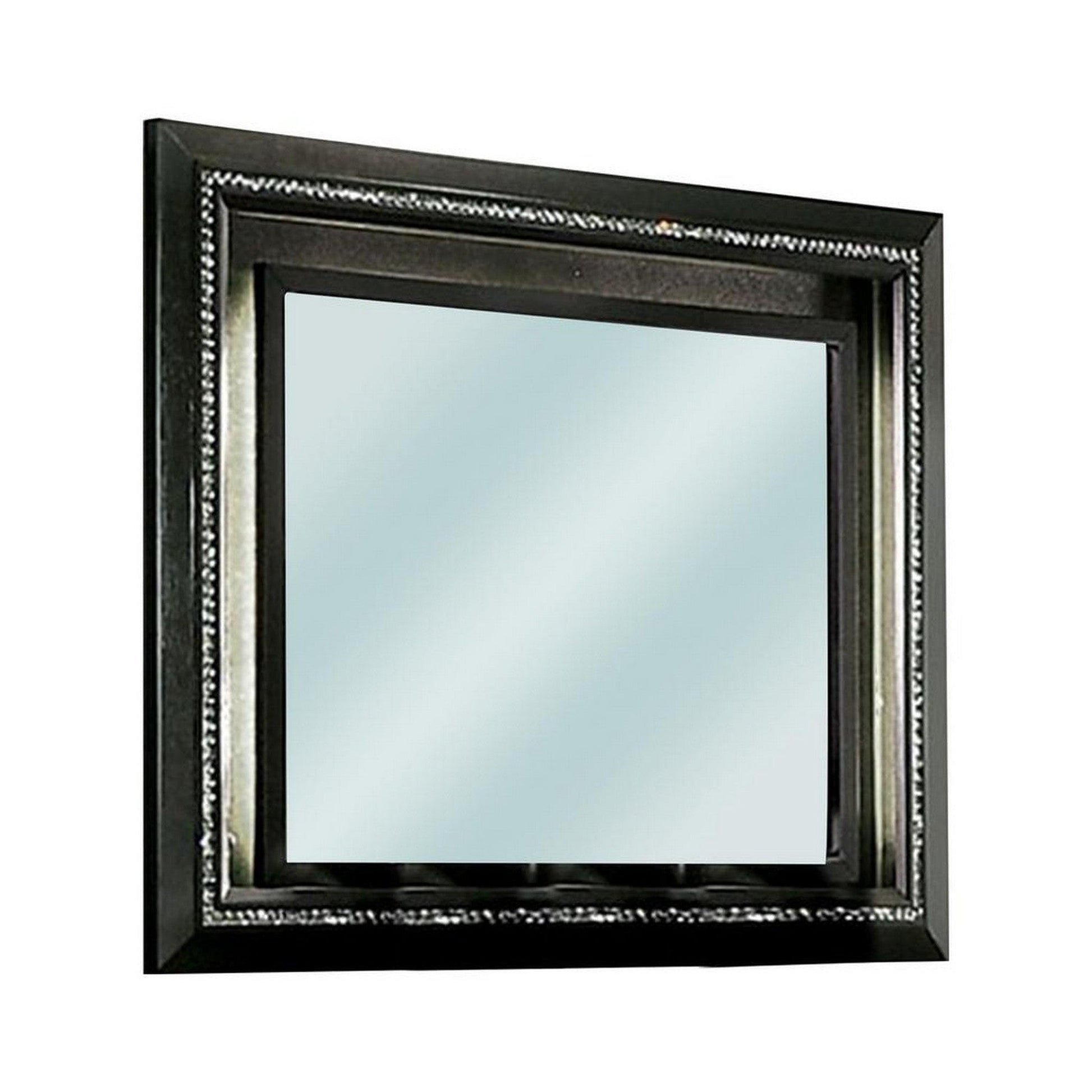 Benzara 46" Metallic Gray Contemporary Style Wooden Mirror