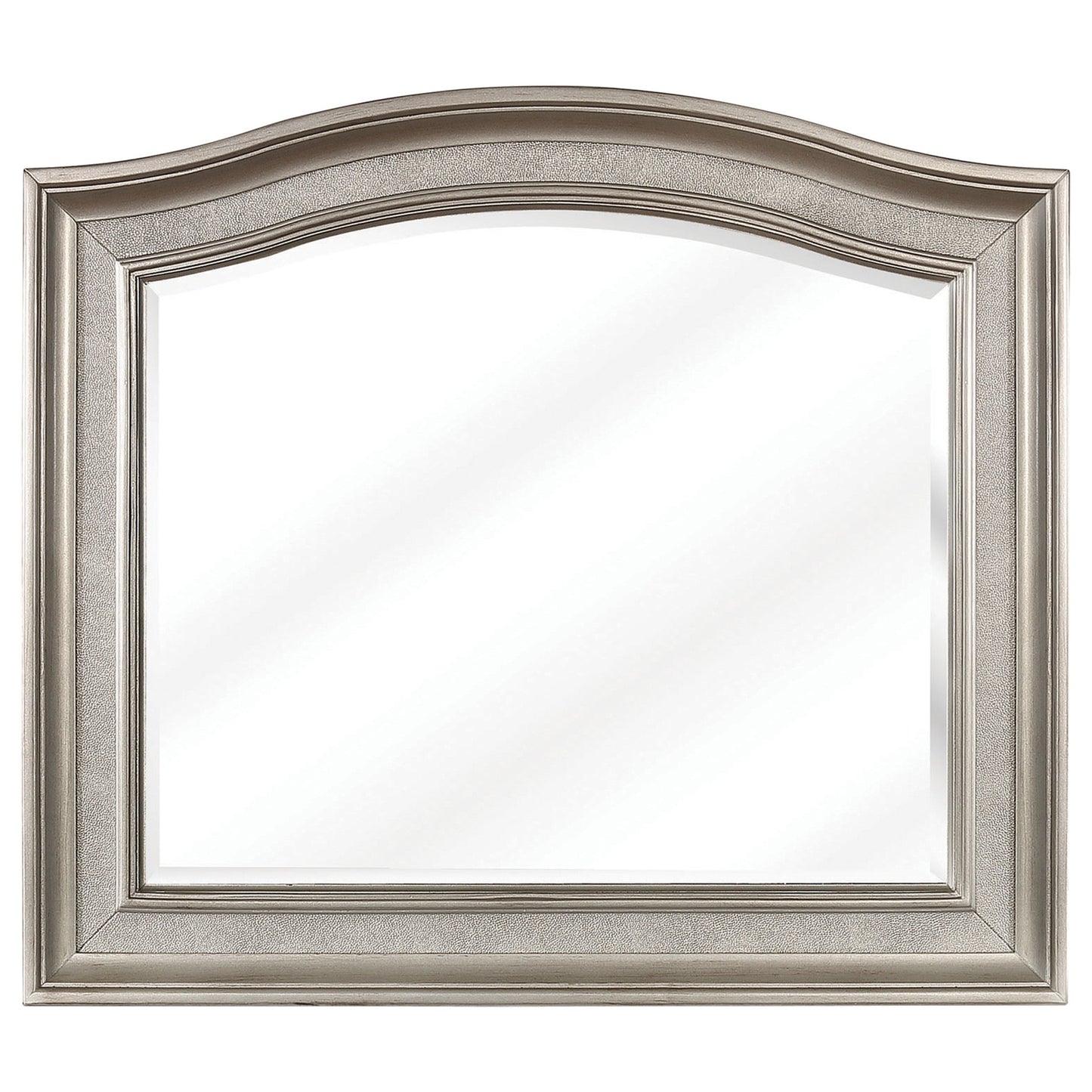 Benzara 46" Rectangular Silver Arched Wooden Framed Wall Mirror
