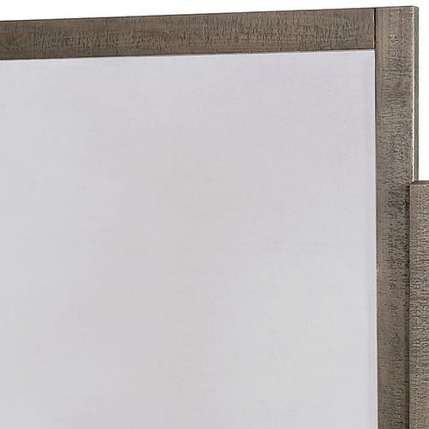 Benzara 51" Gray Rustic Wooden Mirror With Tilting Frame