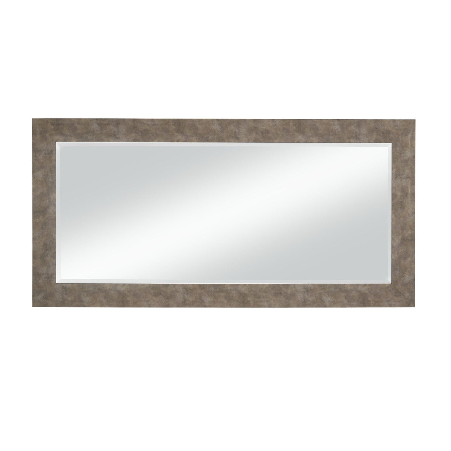 Benzara 58" Distressed Iron Rectangular Stylish Polystyrene Framed Leaner Mirror