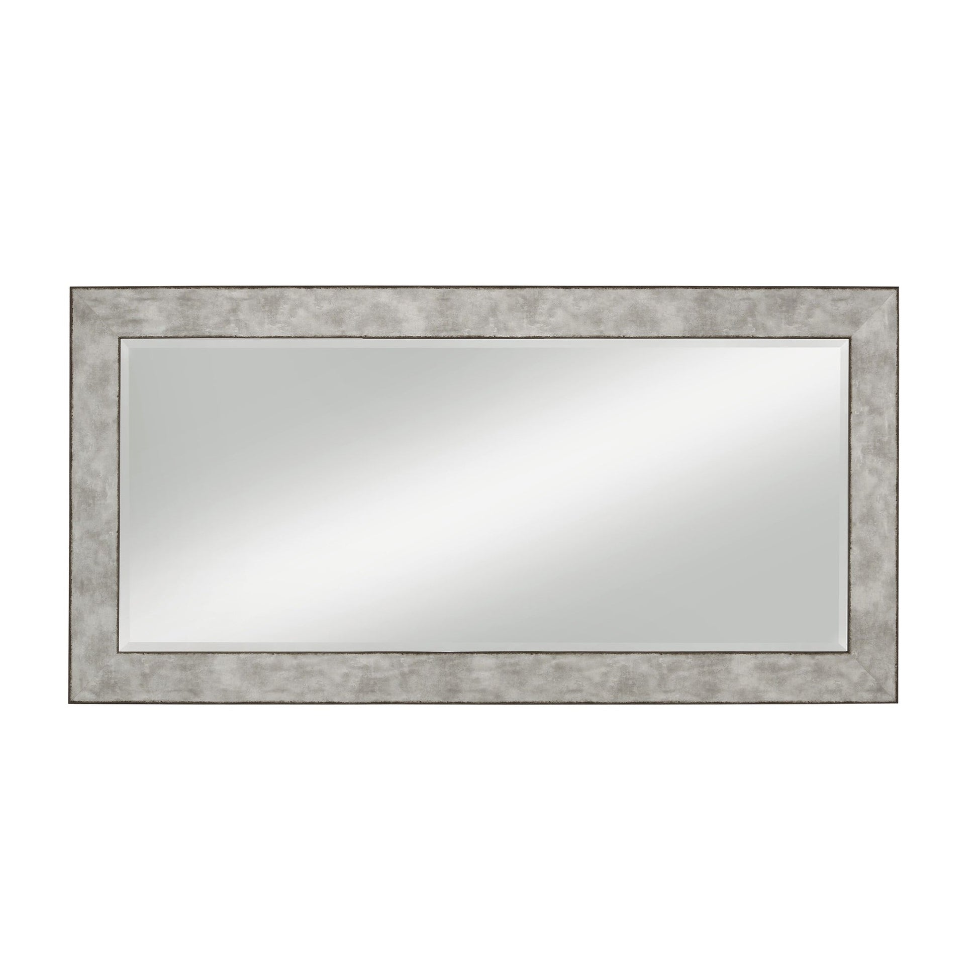 Benzara 58" Rusted Metal Rectangular Stylish Polystyrene Framed Leaner Mirror