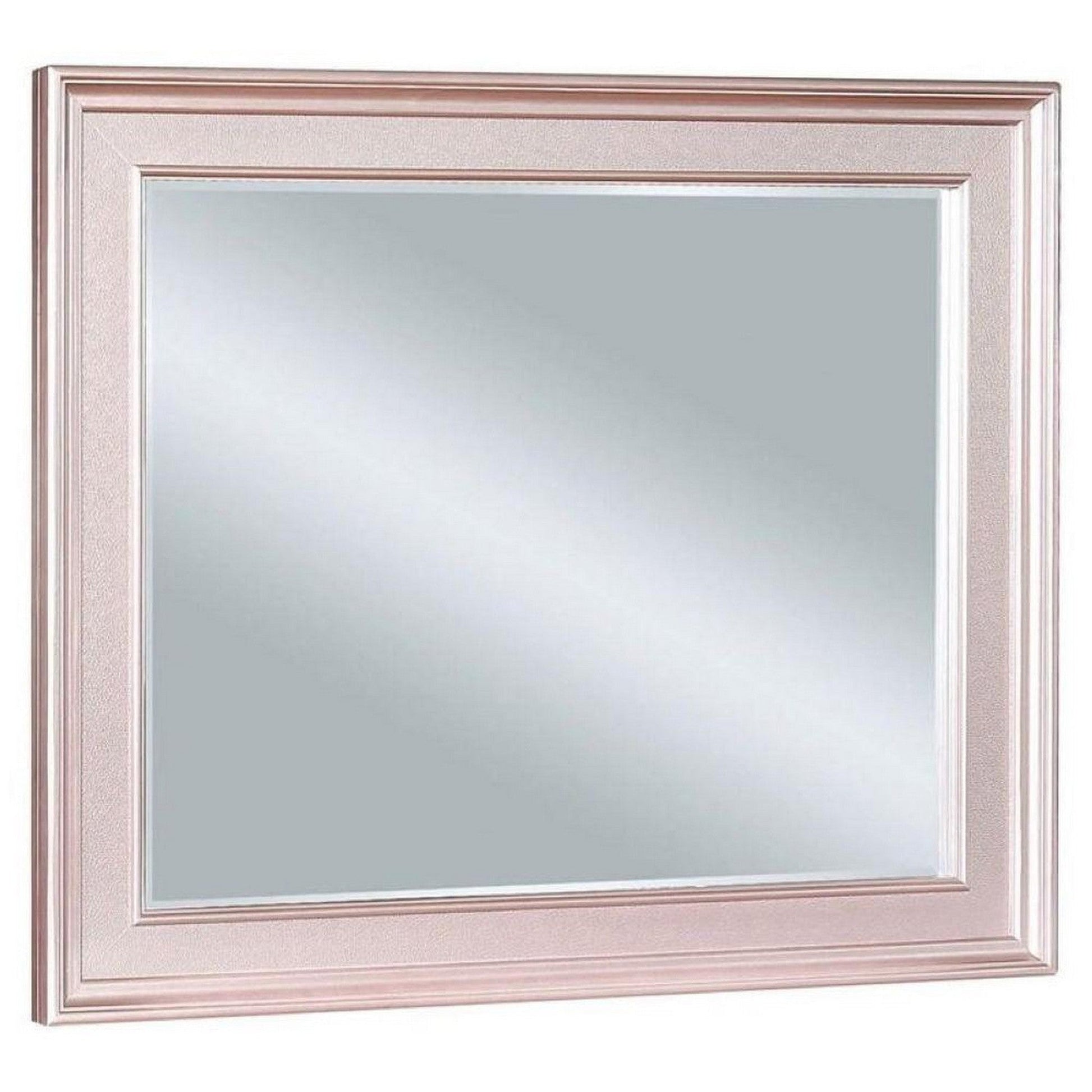 Benzara 64" Rose Pink Contemporary Style Wooden Frame Mirror