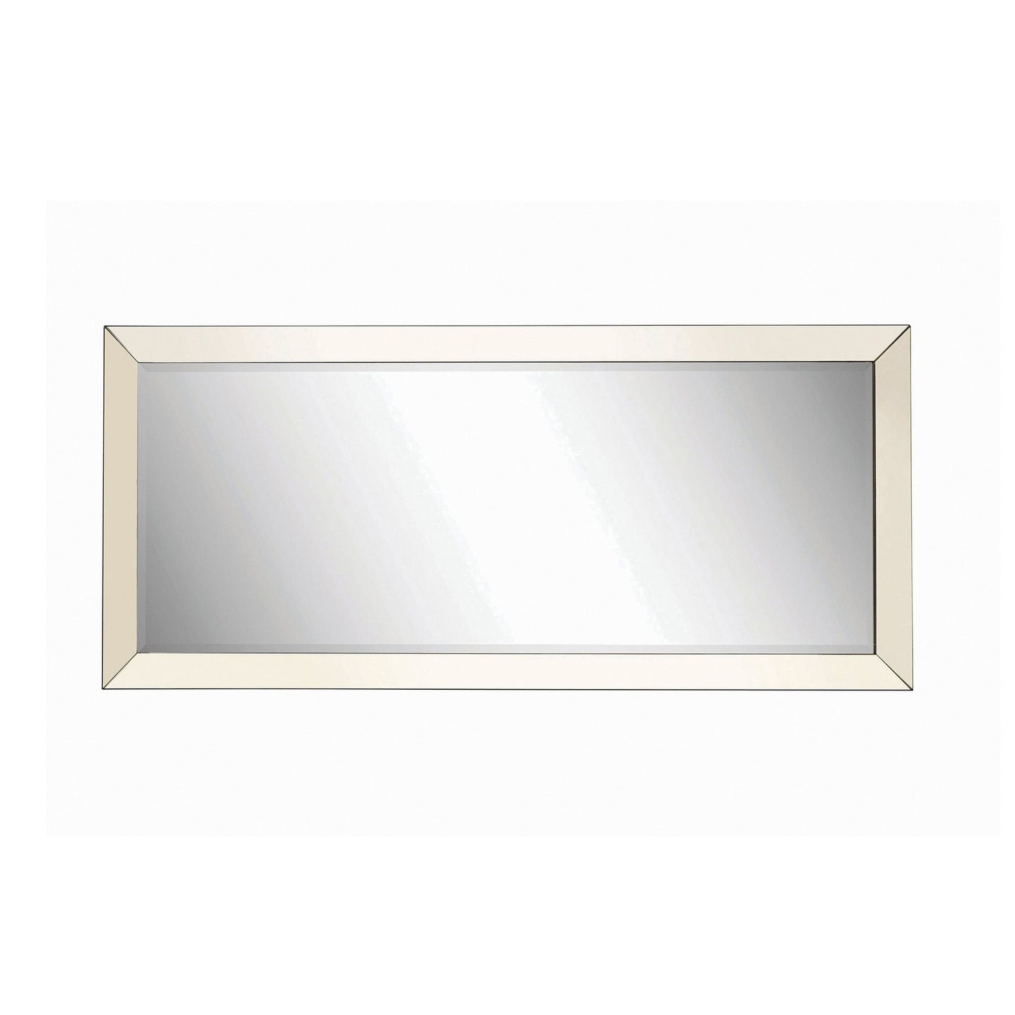 Benzara 70" Silver Rectangular Floor Mirror With Beveled Edge