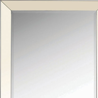 Benzara 70" Silver Rectangular Floor Mirror With Beveled Edge