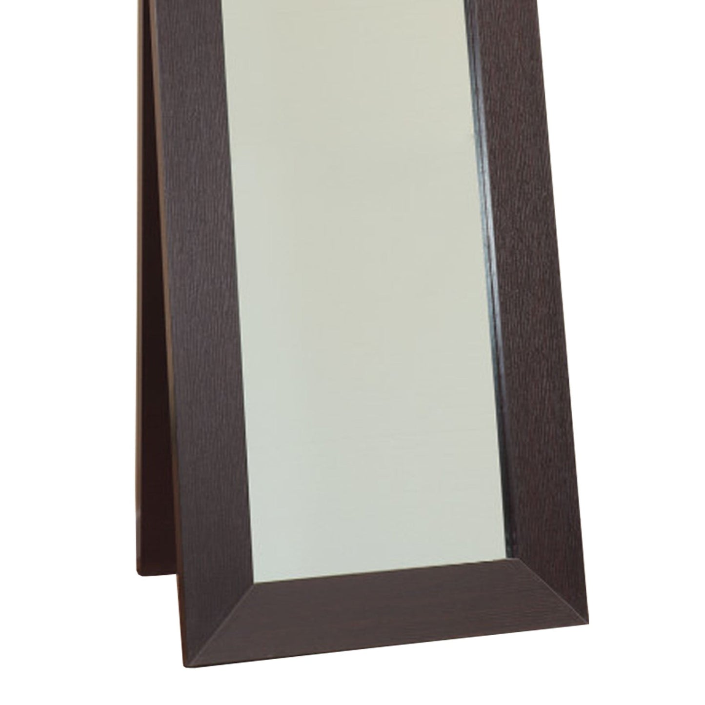Benzara 72" Dark Brown Wooden Framed Aesthetic Accent Mirror