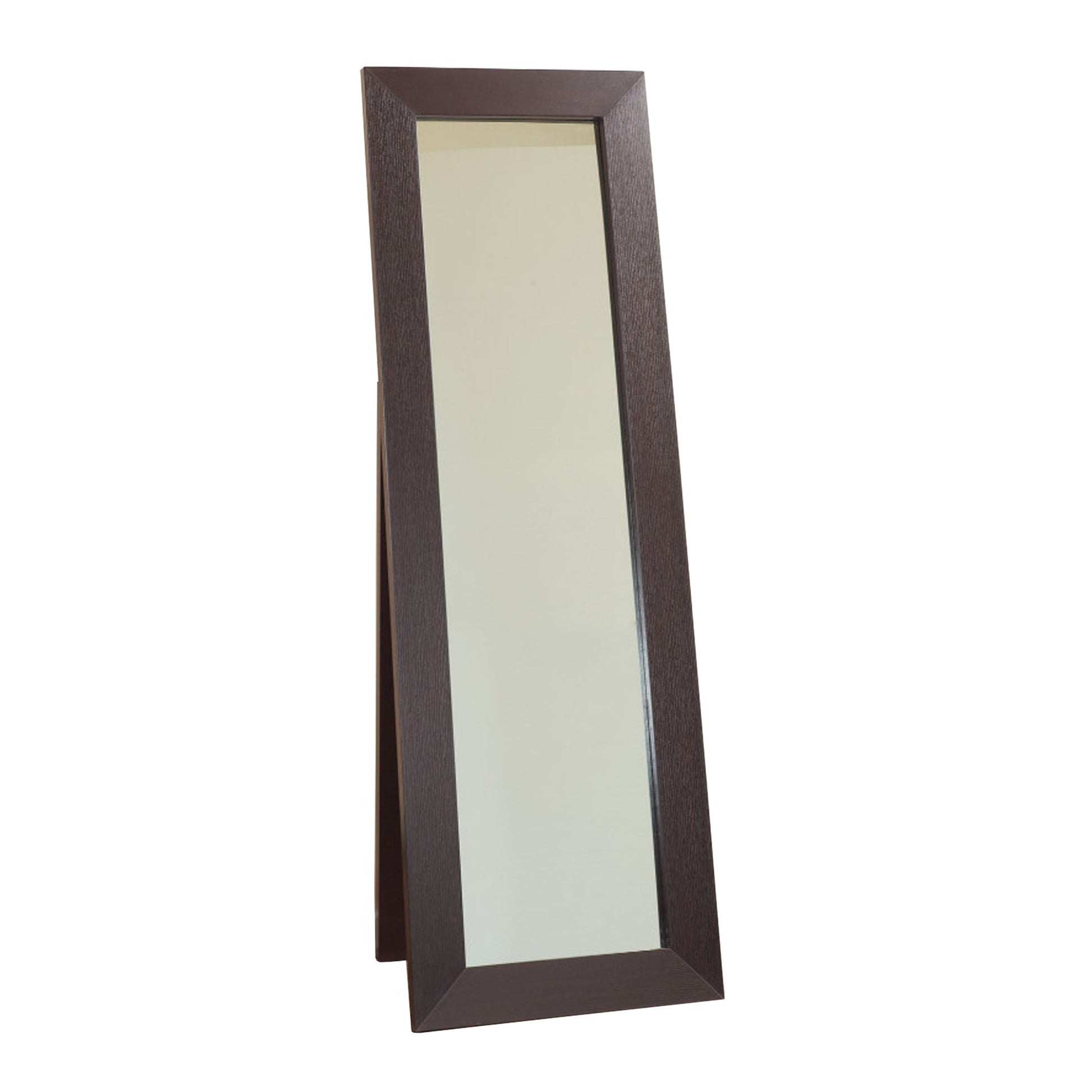 Benzara 72" Dark Brown Wooden Framed Aesthetic Accent Mirror