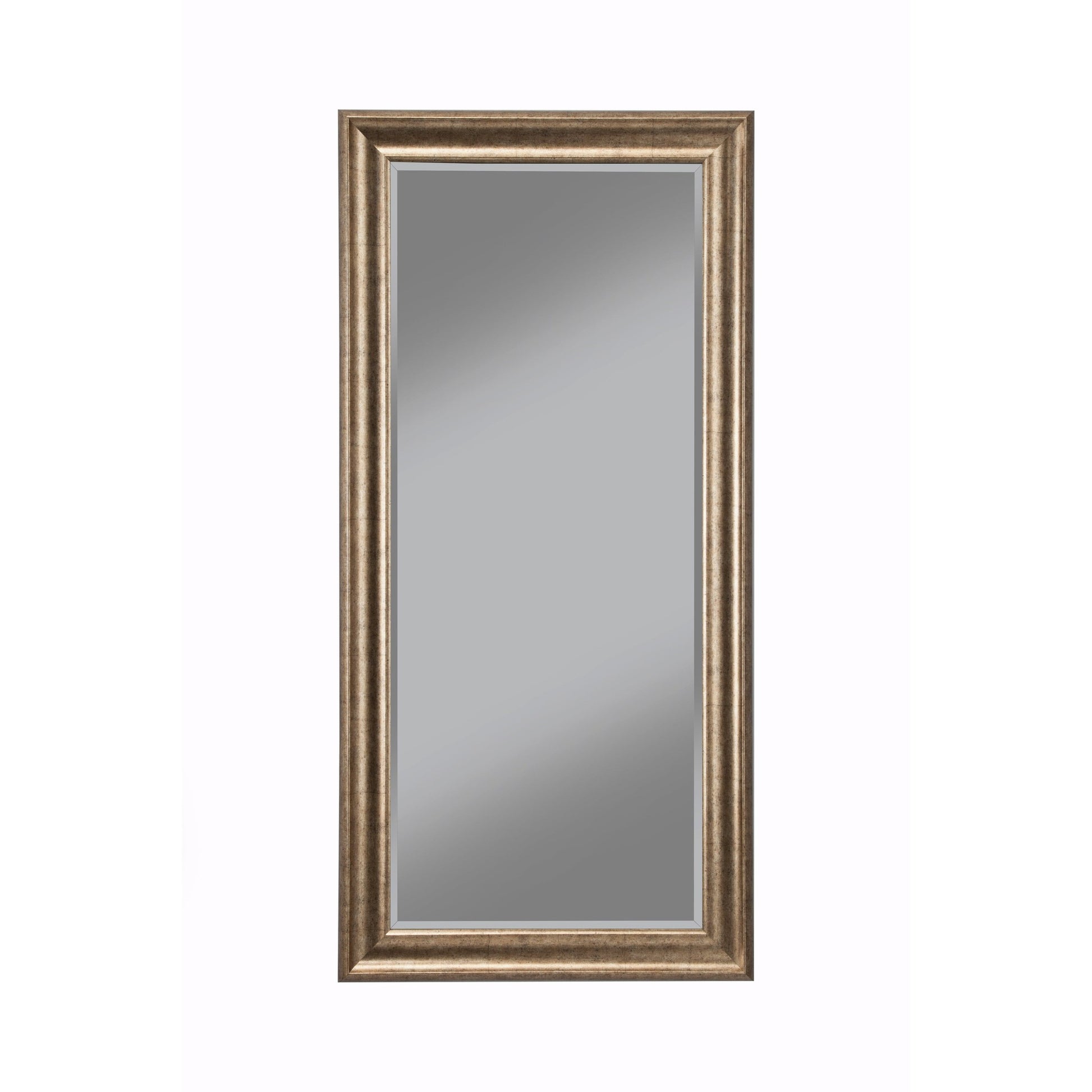 Benzara Antique Silver Rectangular Polystyrene Frame Full Length Leaner Mirror
