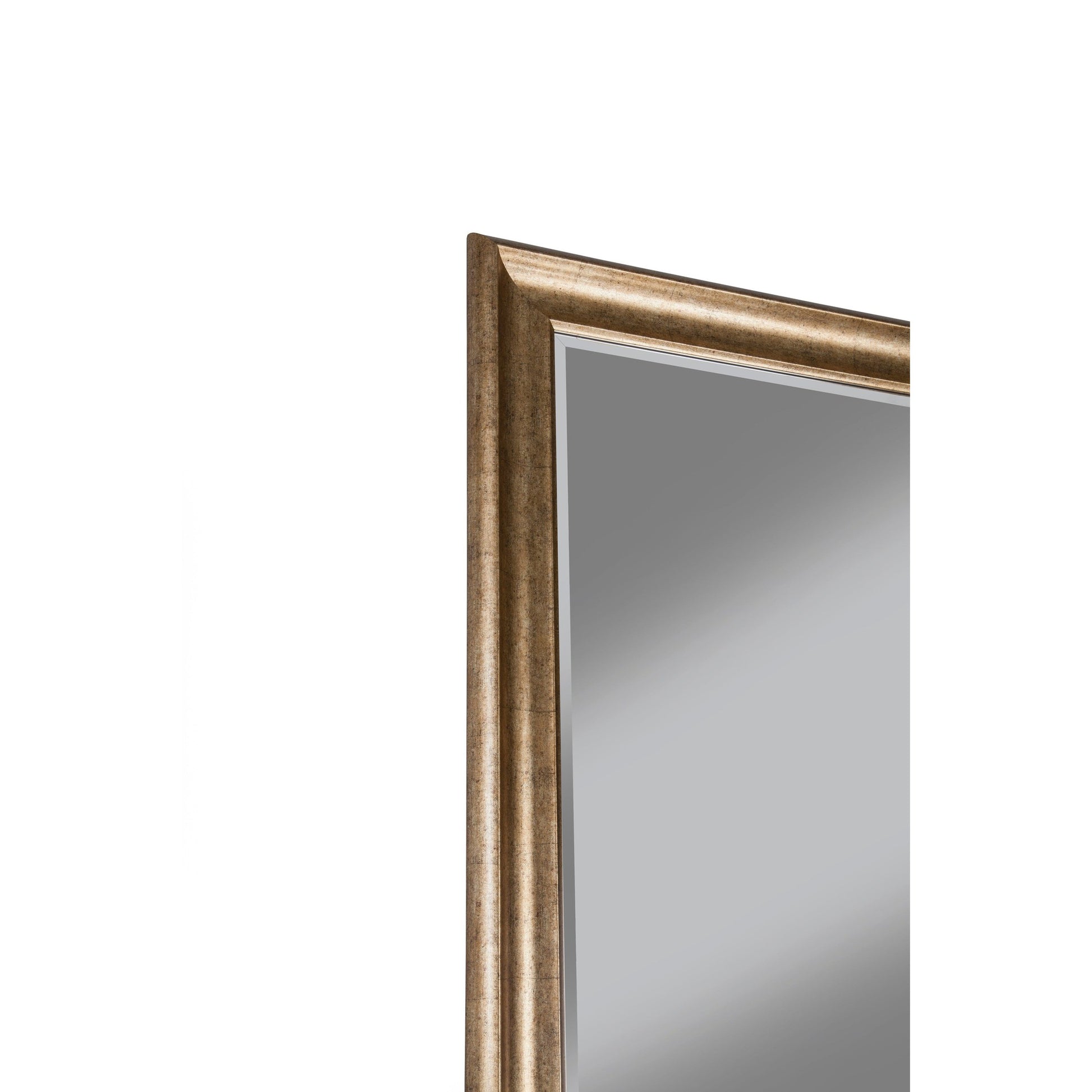 Benzara Antique Silver Rectangular Polystyrene Frame Full Length Leaner Mirror