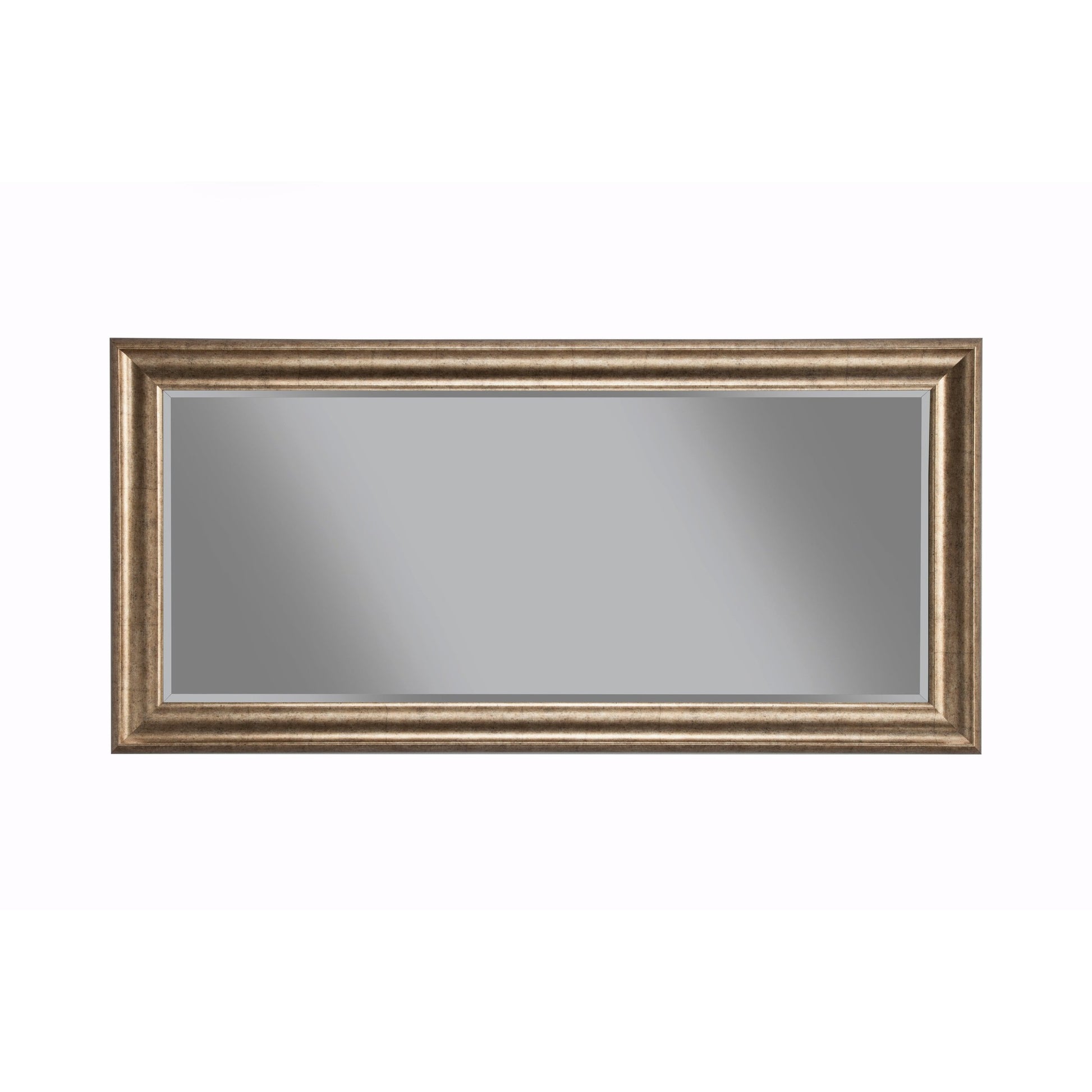 Benzara Antique Silver Rectangular Polystyrene Frame Full Length Leaner Mirror