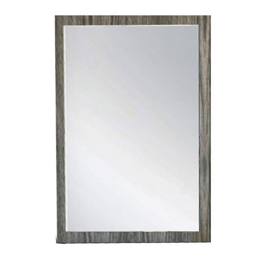 Benzara BM279224 Noe 39" Gray Modern Wood Frame Rectangular Portrait Mirror