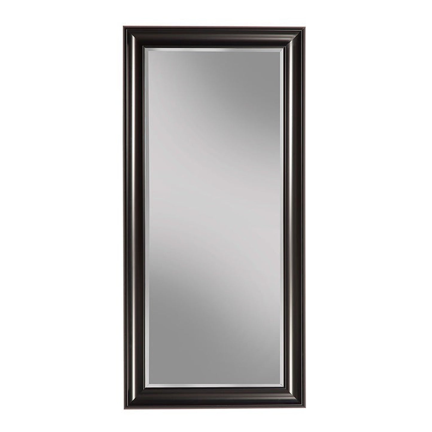 Benzara Black Rectangular Polystyrene Frame Full Length Leaner Mirror