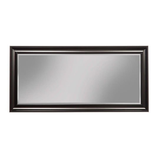 Benzara Black Rectangular Polystyrene Frame Full Length Leaner Mirror