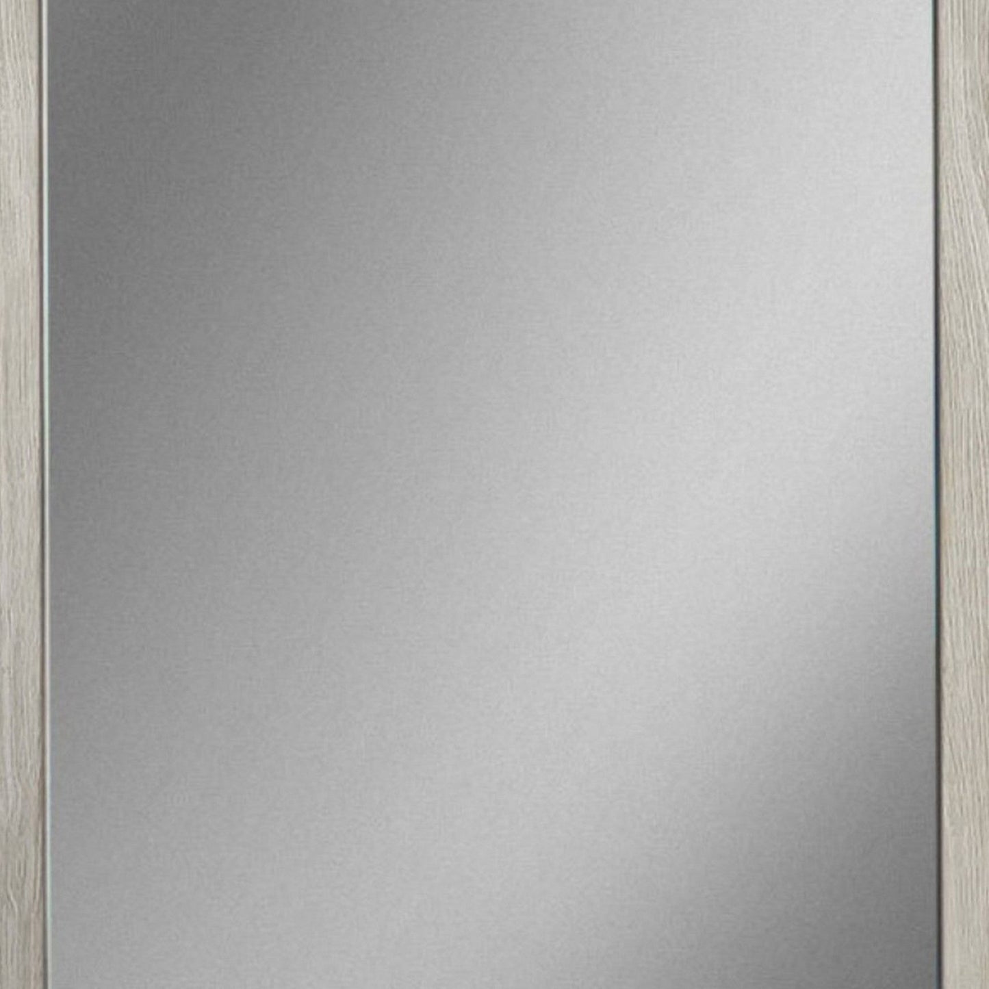 Benzara Black and Gray Dual Tone Wall Mirror With Wooden Frame