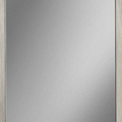 Benzara Black and Gray Dual Tone Wall Mirror With Wooden Frame