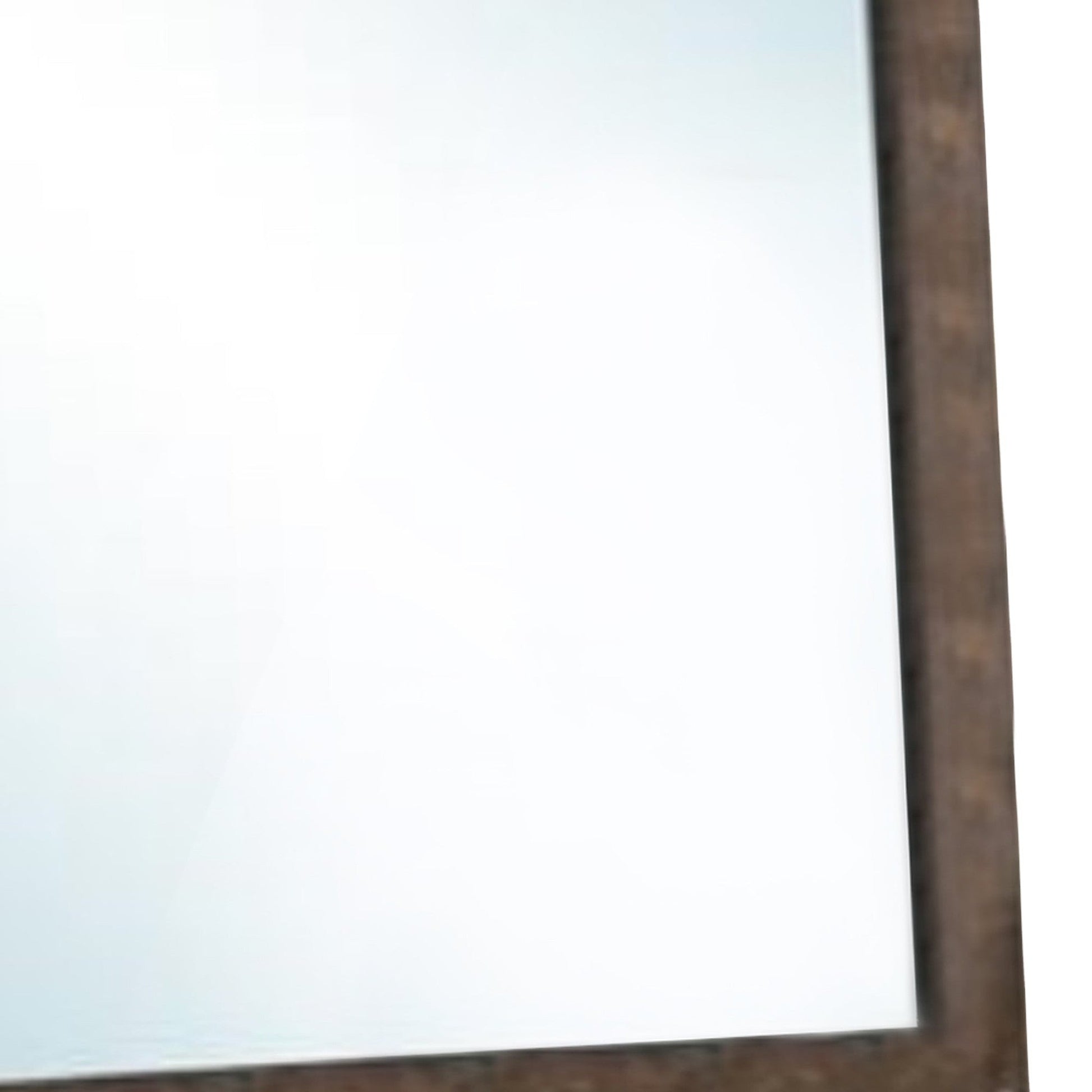 Benzara Brown Distressed Solid Wood Mirror