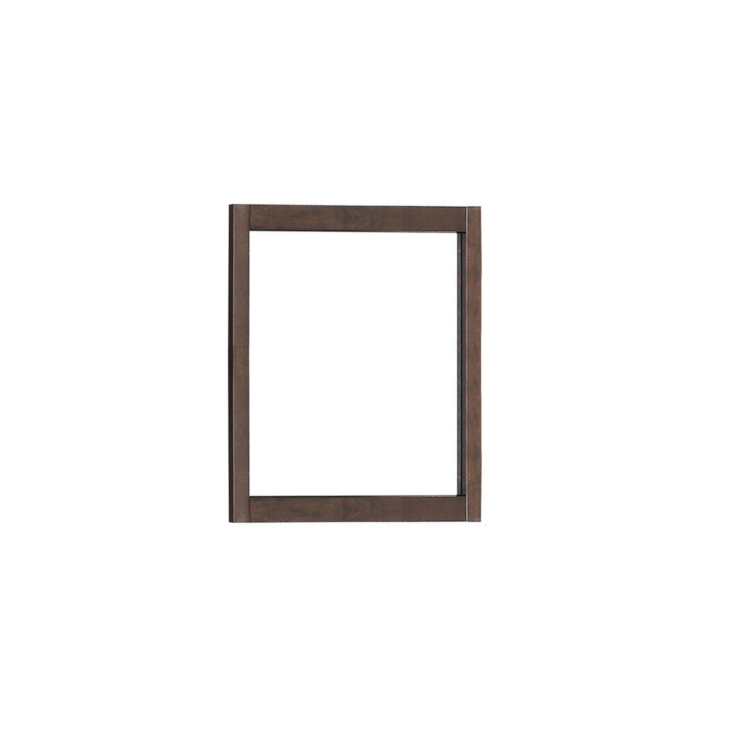 Benzara Brown Rectangular Wooden Frame Mirror With Grain and Textured Details