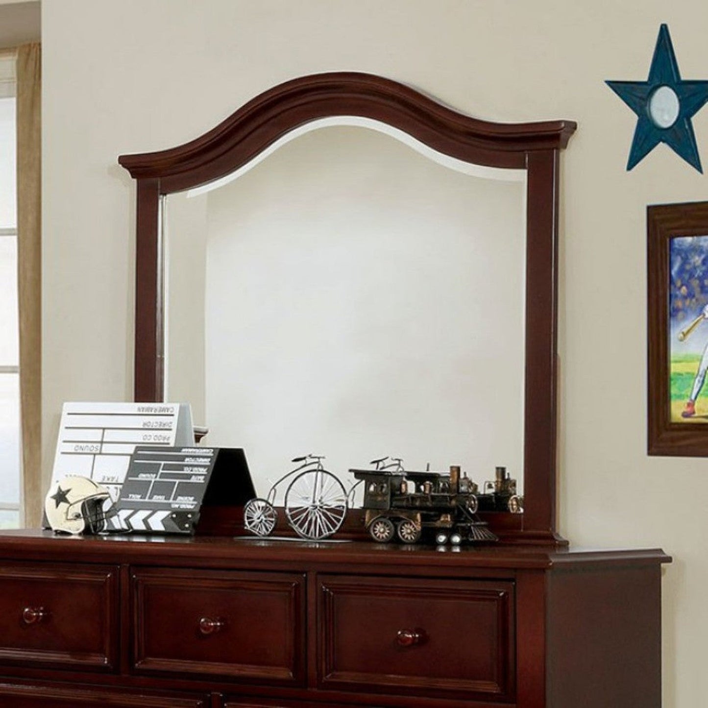 Benzara Brown Traditional Design Frame Mirror