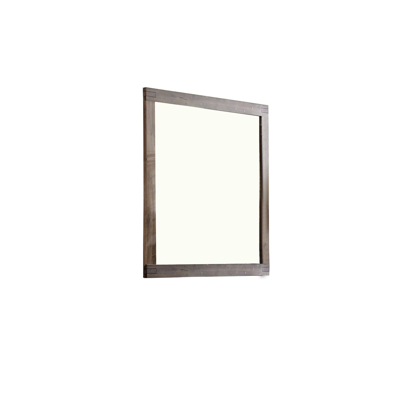 Benzara Brown Transitional Style Wooden Encased Mirror With Grain Details